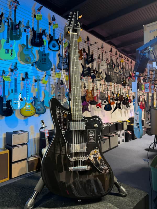 Fender Limited Edition Player Fusion Jaguar Baritone - Black