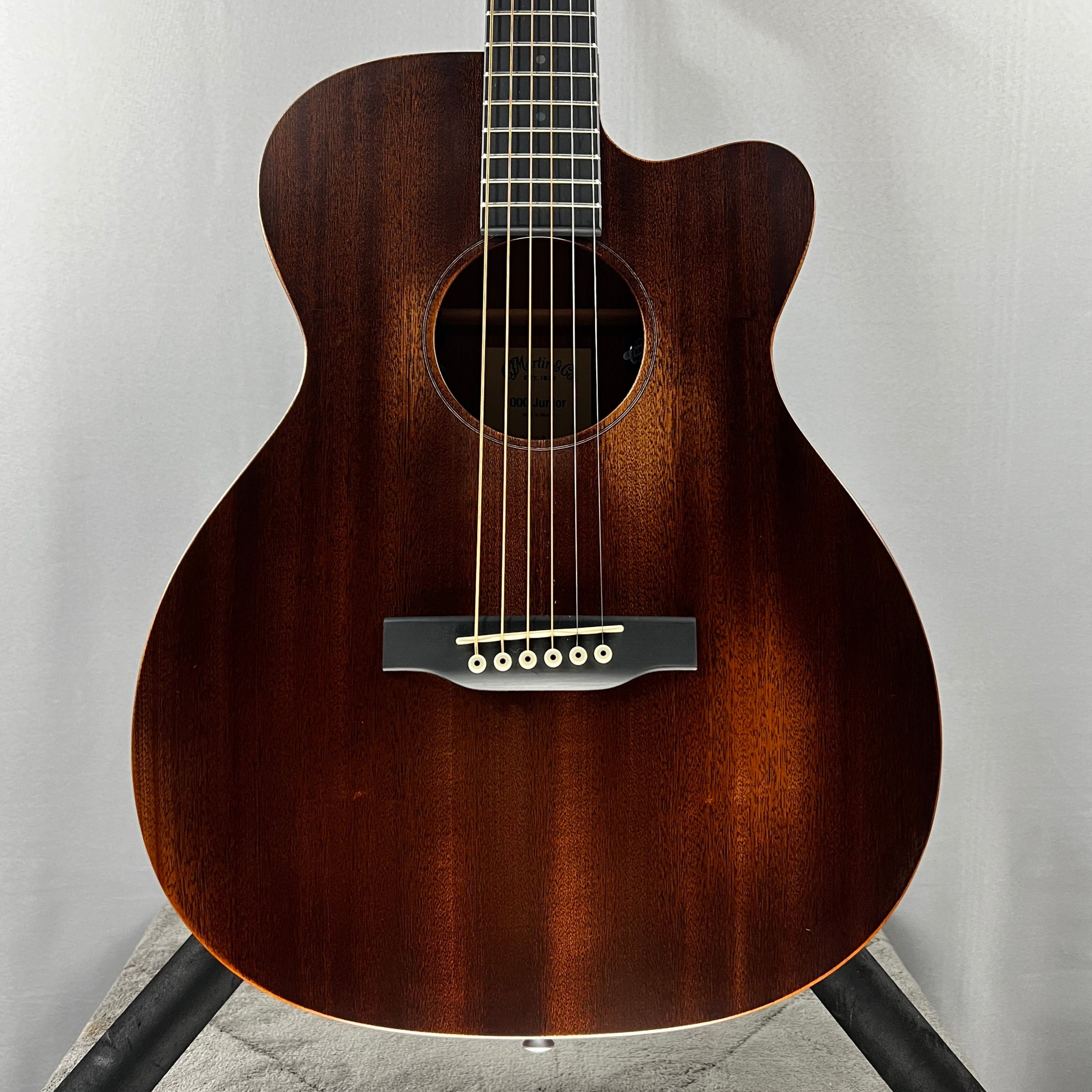 (2025) 000C Jr-E StreetMaster Acoustic-electric Guitar - Dark Mahogany Distressed #335 GET PLEK'D!