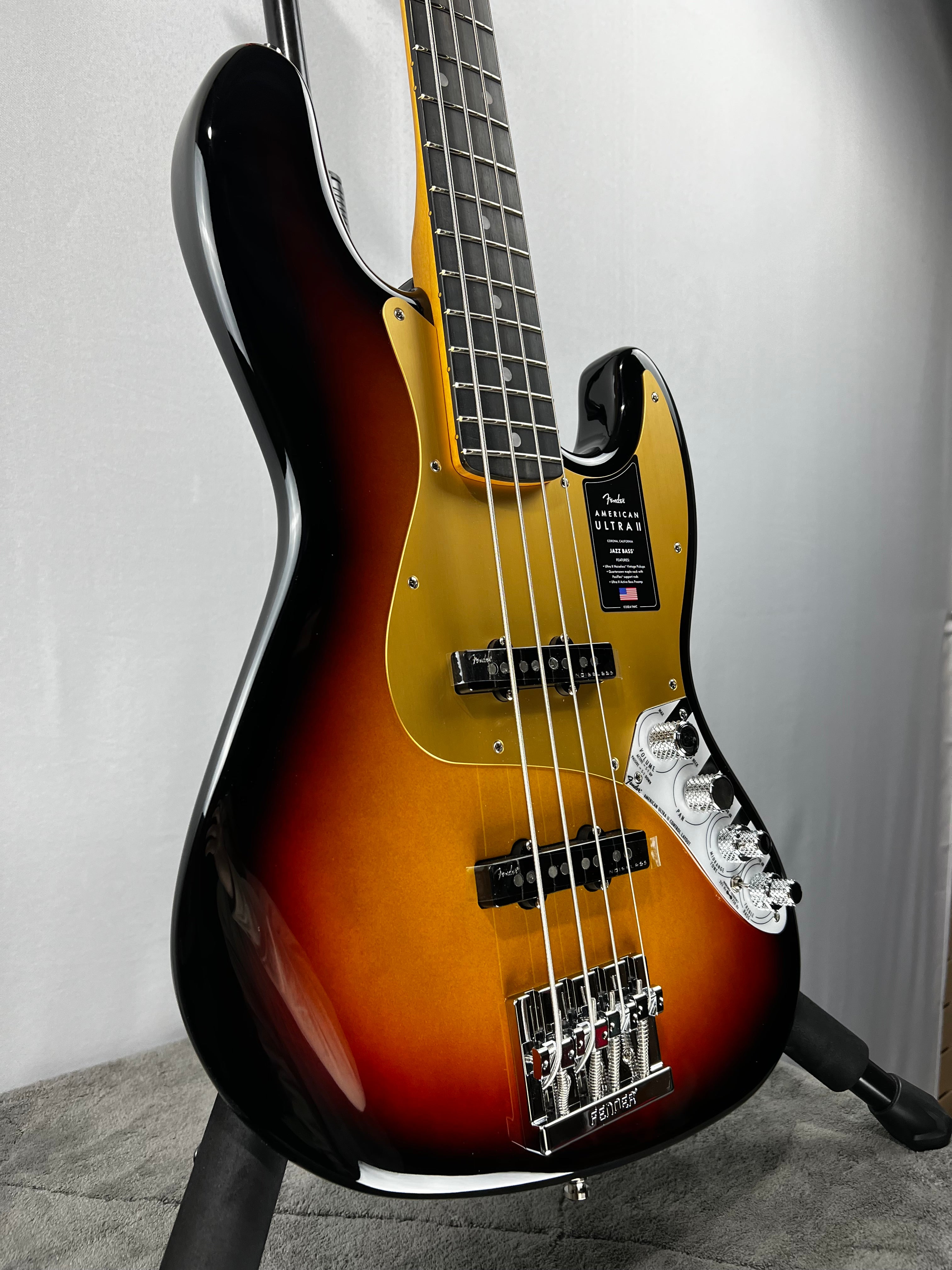 American Ultra II Jazz Bass - Ultraburst, Ebony Fingerboard #660 GET PLEK'D!