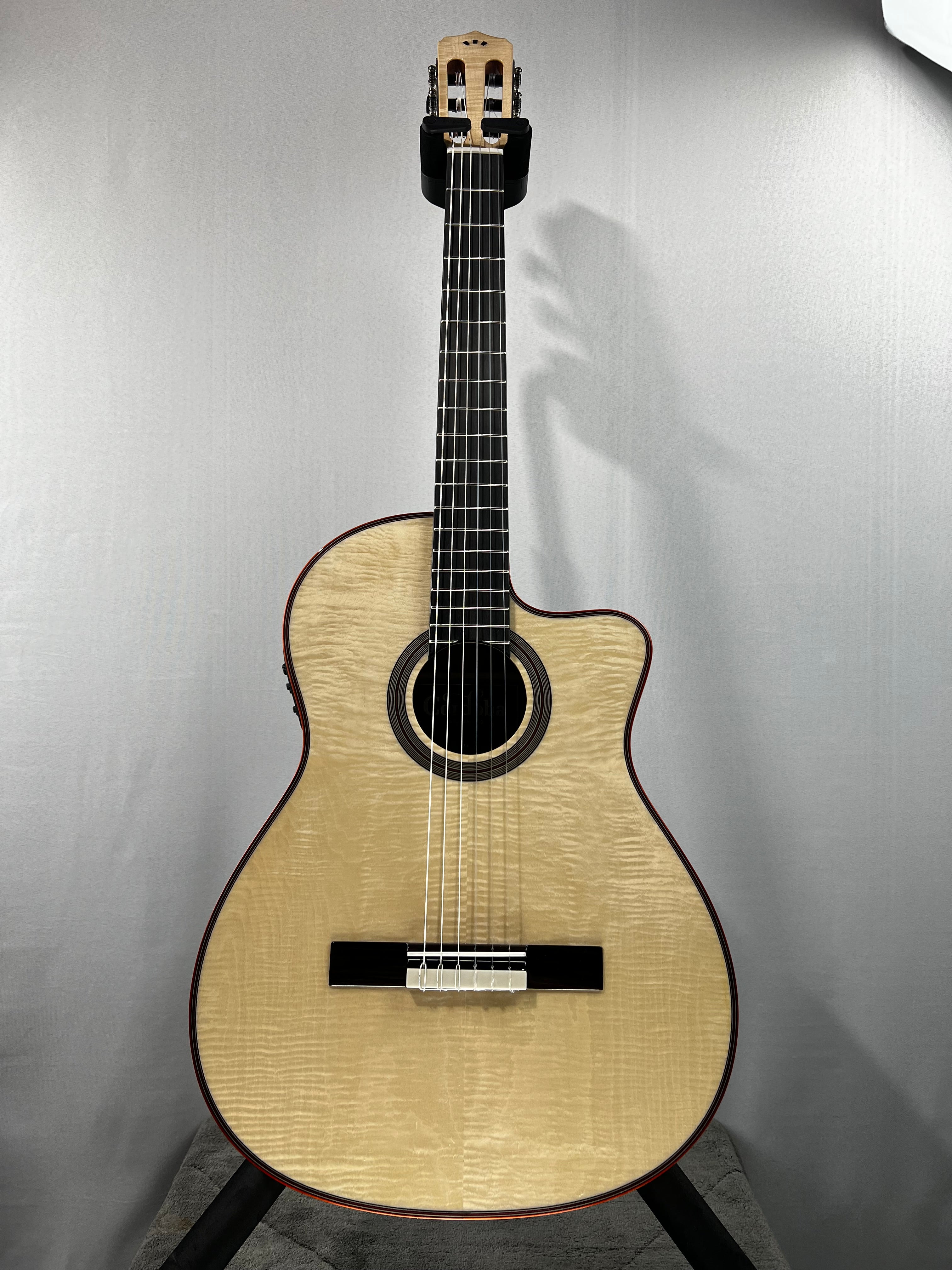 Fusion 12 Exotic Top Nylon-string Acoustic-electric Guitar - White Sands #098 GET PLEK'D!