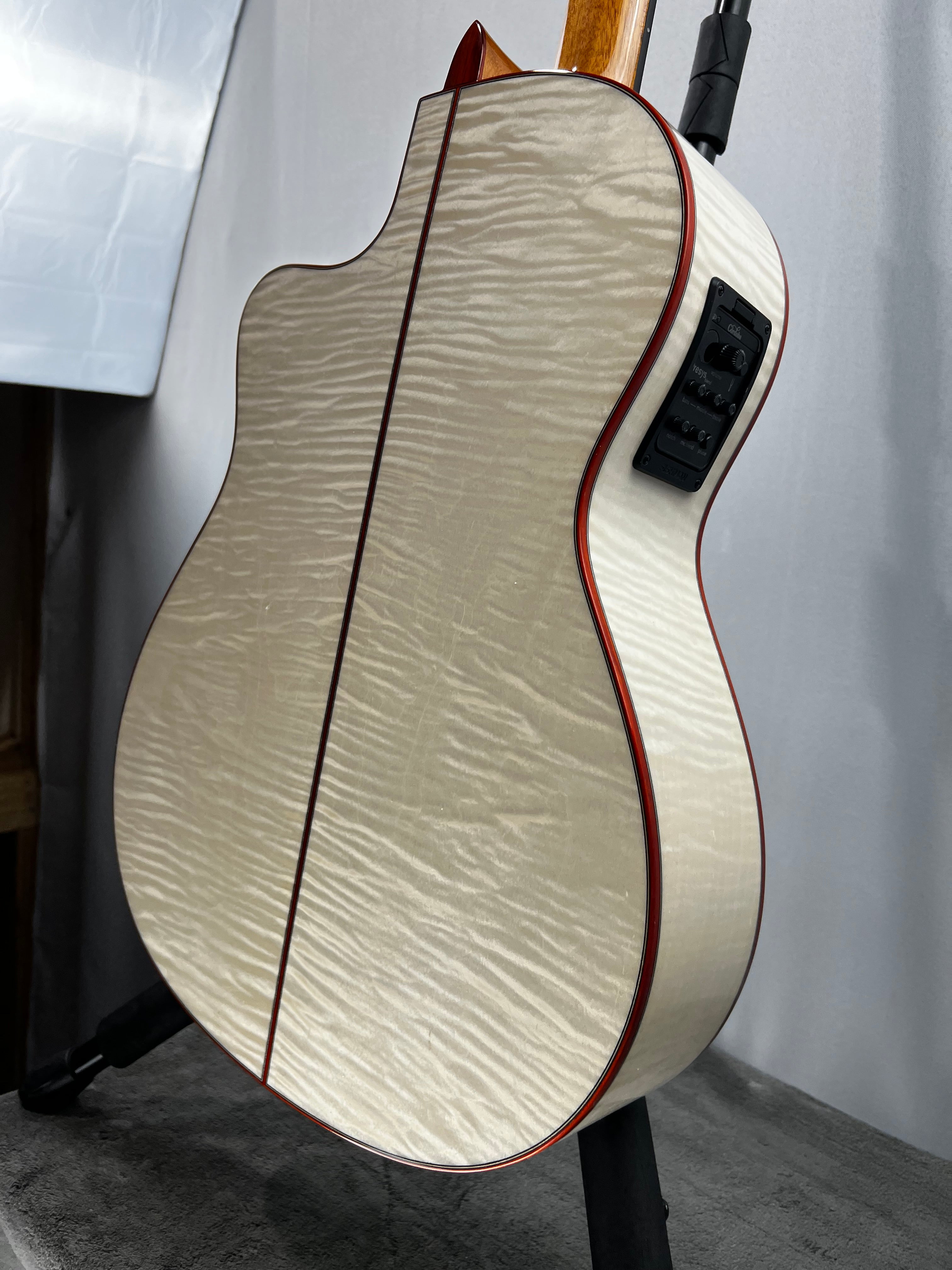 Fusion 12 Exotic Top Nylon-string Acoustic-electric Guitar - White Sands #098 GET PLEK'D!