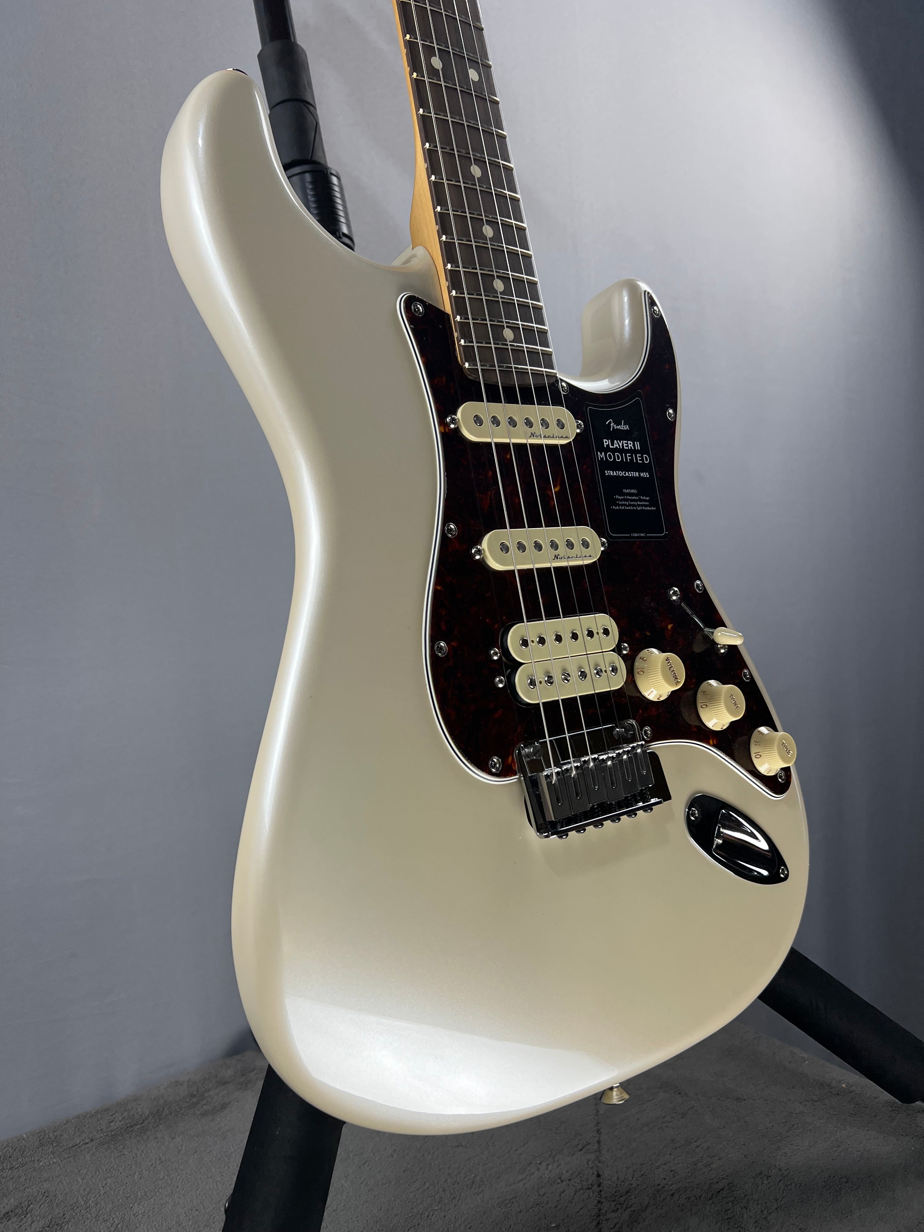 Player II Modified Stratocaster HSS Electric Guitar - Olympic Pearl, Rosewood Fingerboard #947