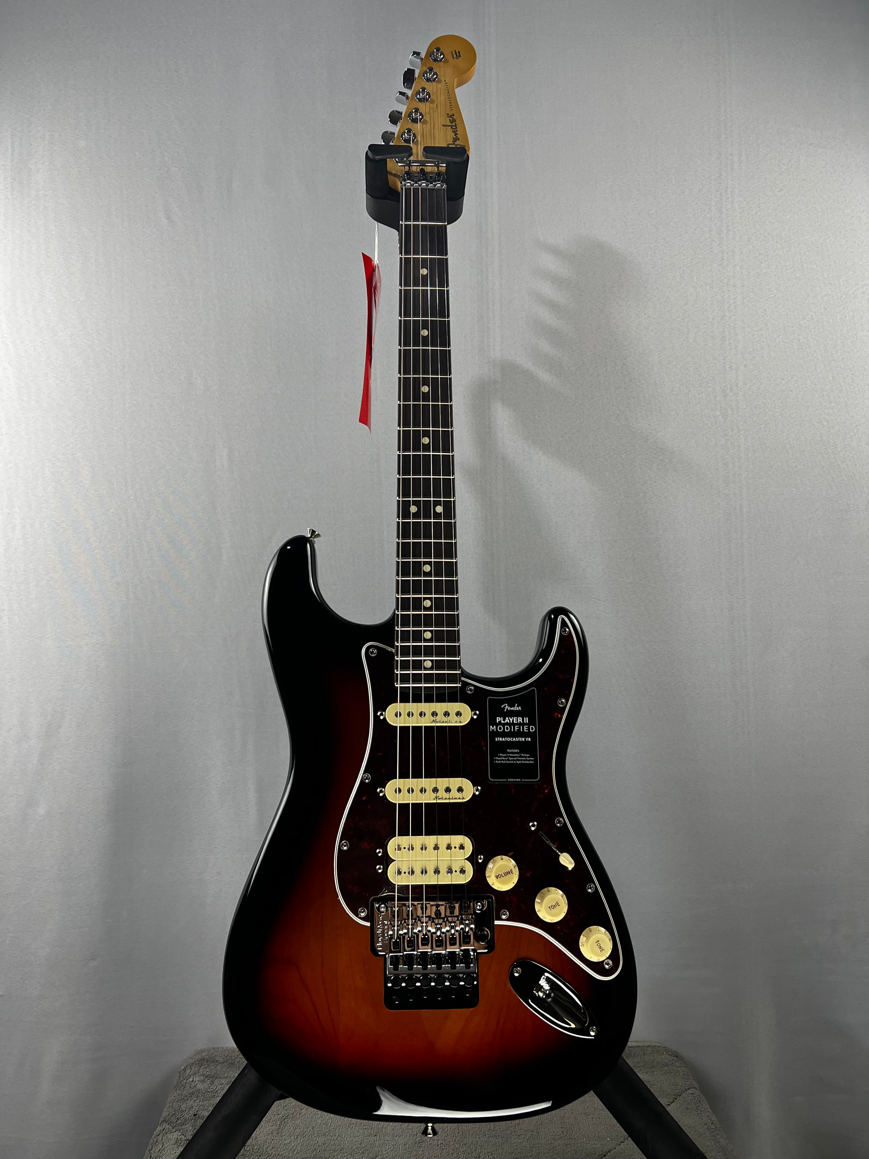 Player II Modified Stratocaster HSS Floyd Rose Electric Guitar - 3-tone Sunburst, Rosewood Fingerboard #728
