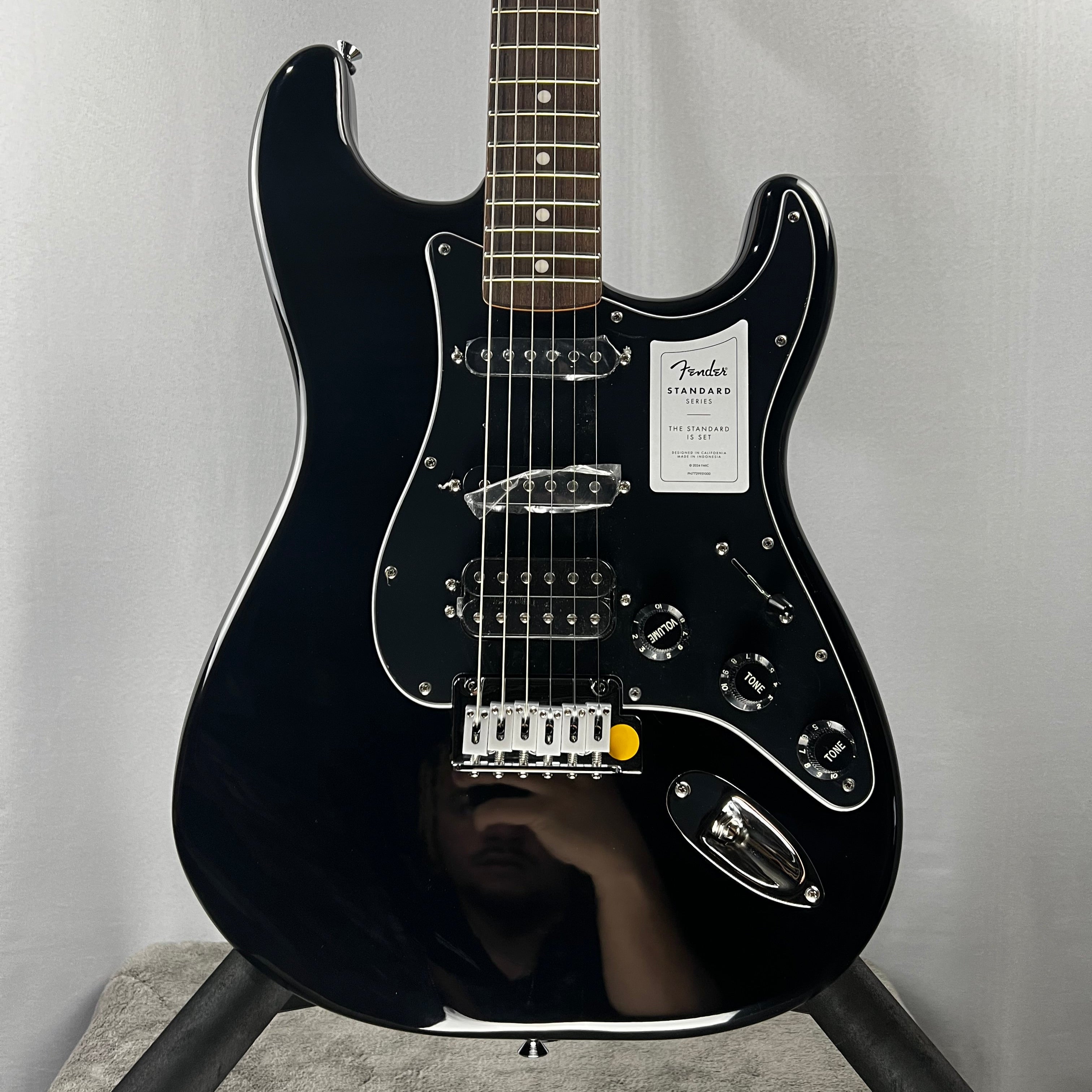 Standard Stratocaster HSS Electric Guitar - Black #330 GET PLEK'D!