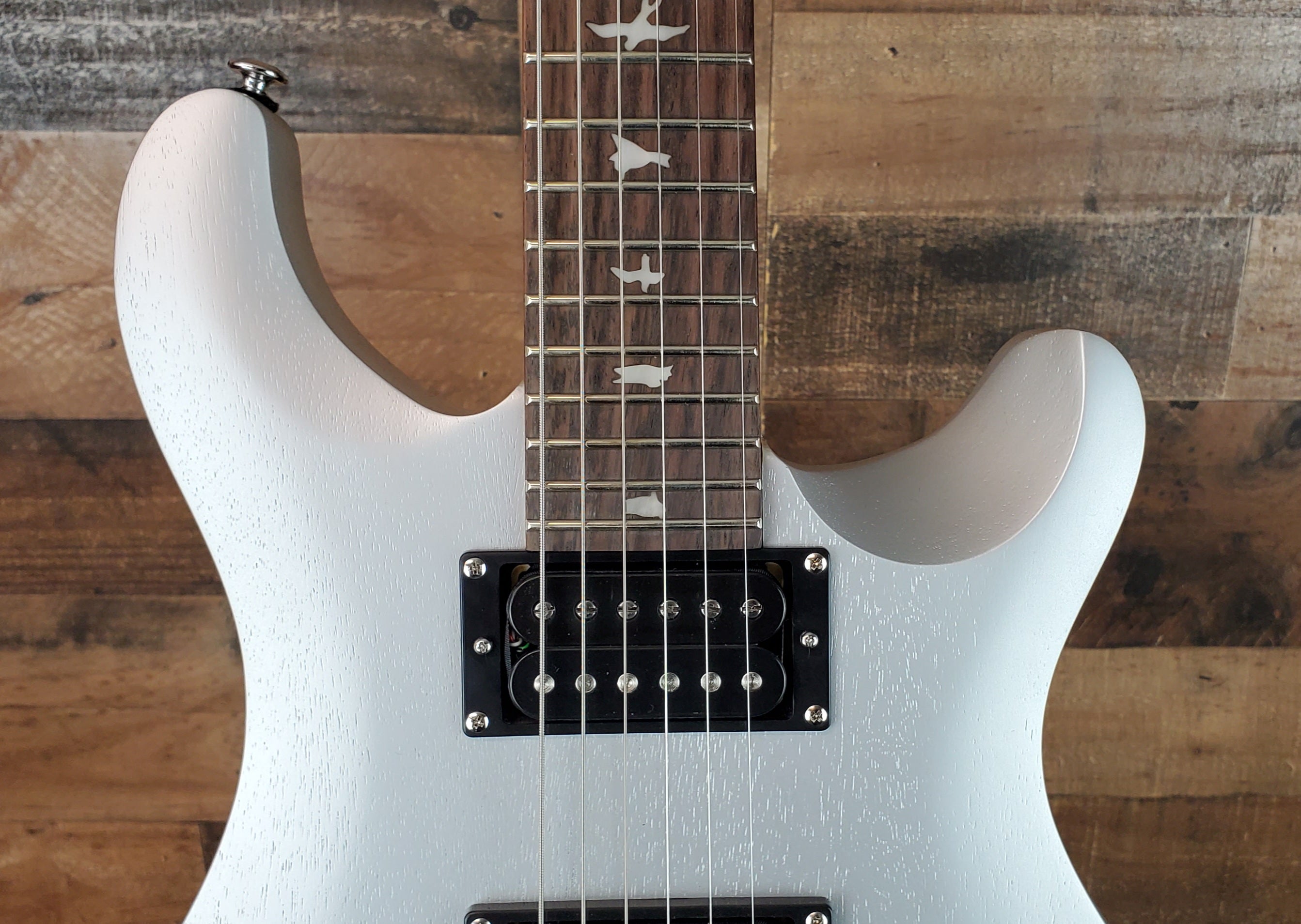 PRS SE CE 24, Standard Satin, Electric Guitar, Metallic Silver Satin, Gig Bag, 224