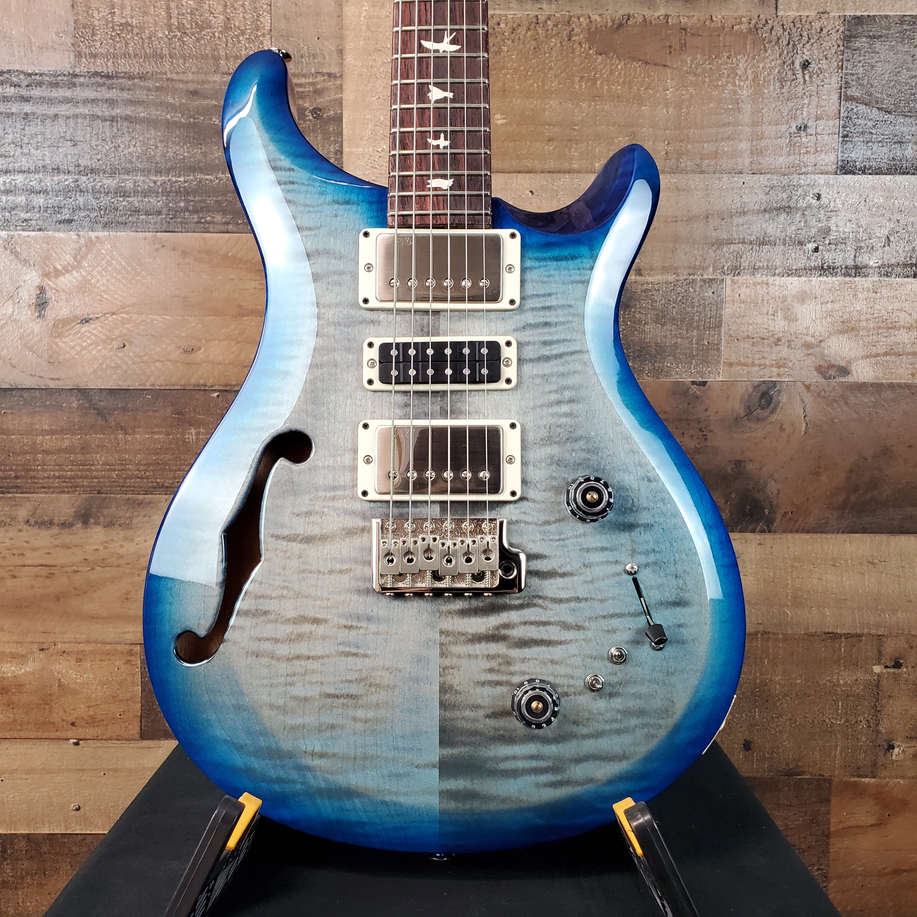 PRS S2 Special Semi-Hollow Electric Guitar - Faded Gray Black Blue Burst, #526