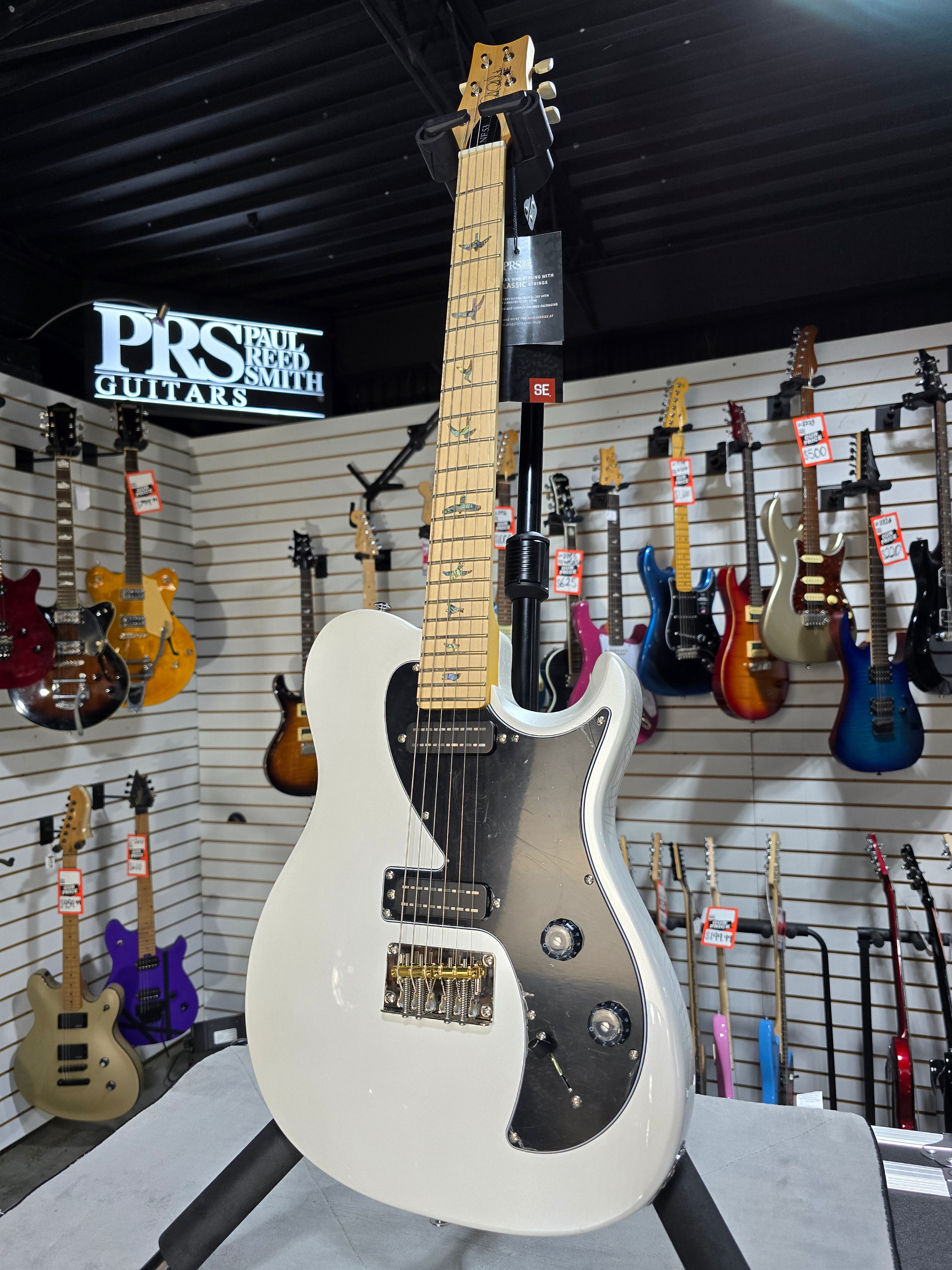 PRS SE NF 53 - White Pearl w/ Maple Fingerboard w/ Gig Bag & PLEK*D #797