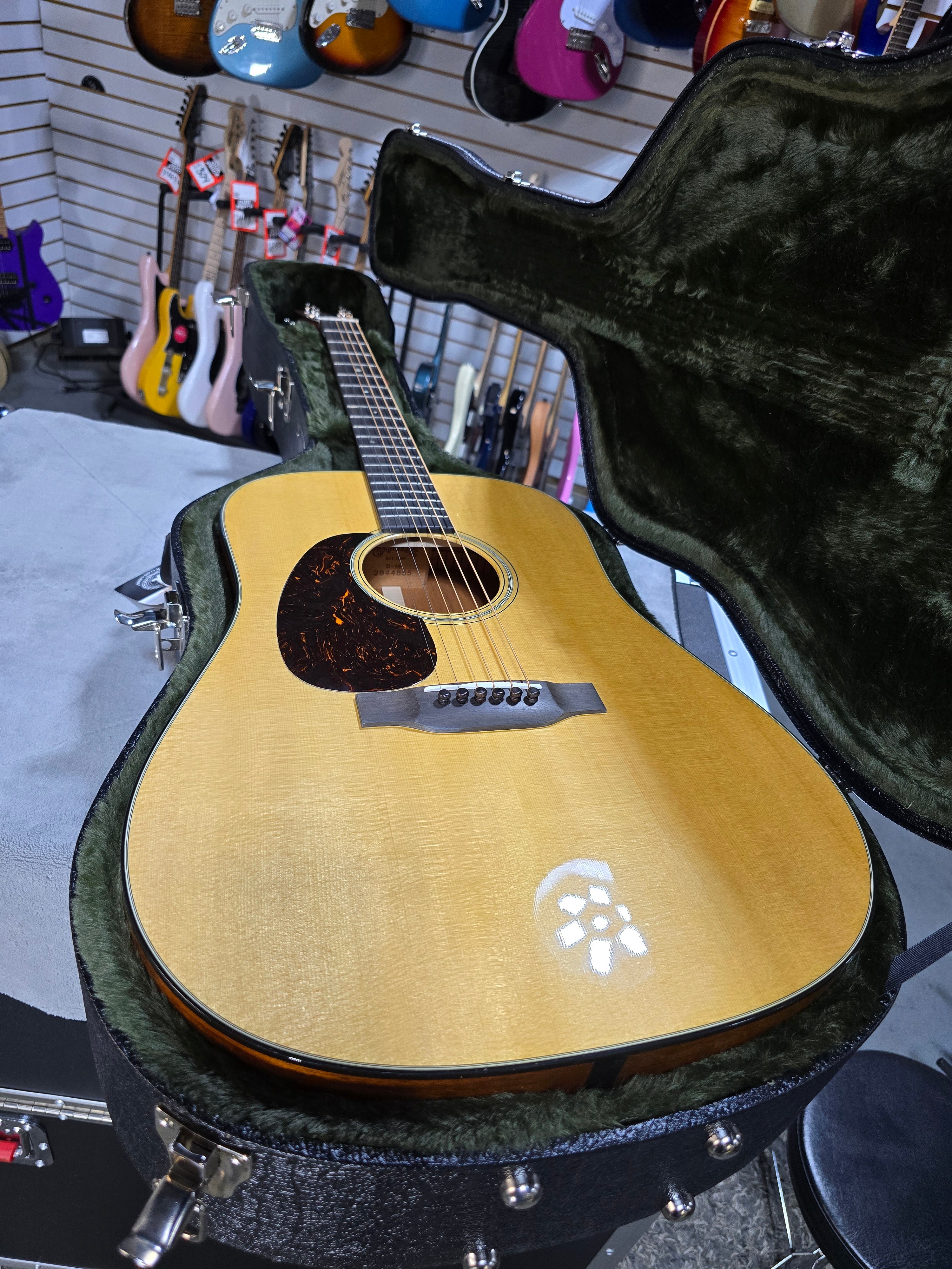 Martin D-18 Left-Handed Standard Series Acoustic Guitar - Natural Aging Toner (2025) - OHSC & PLEK*D