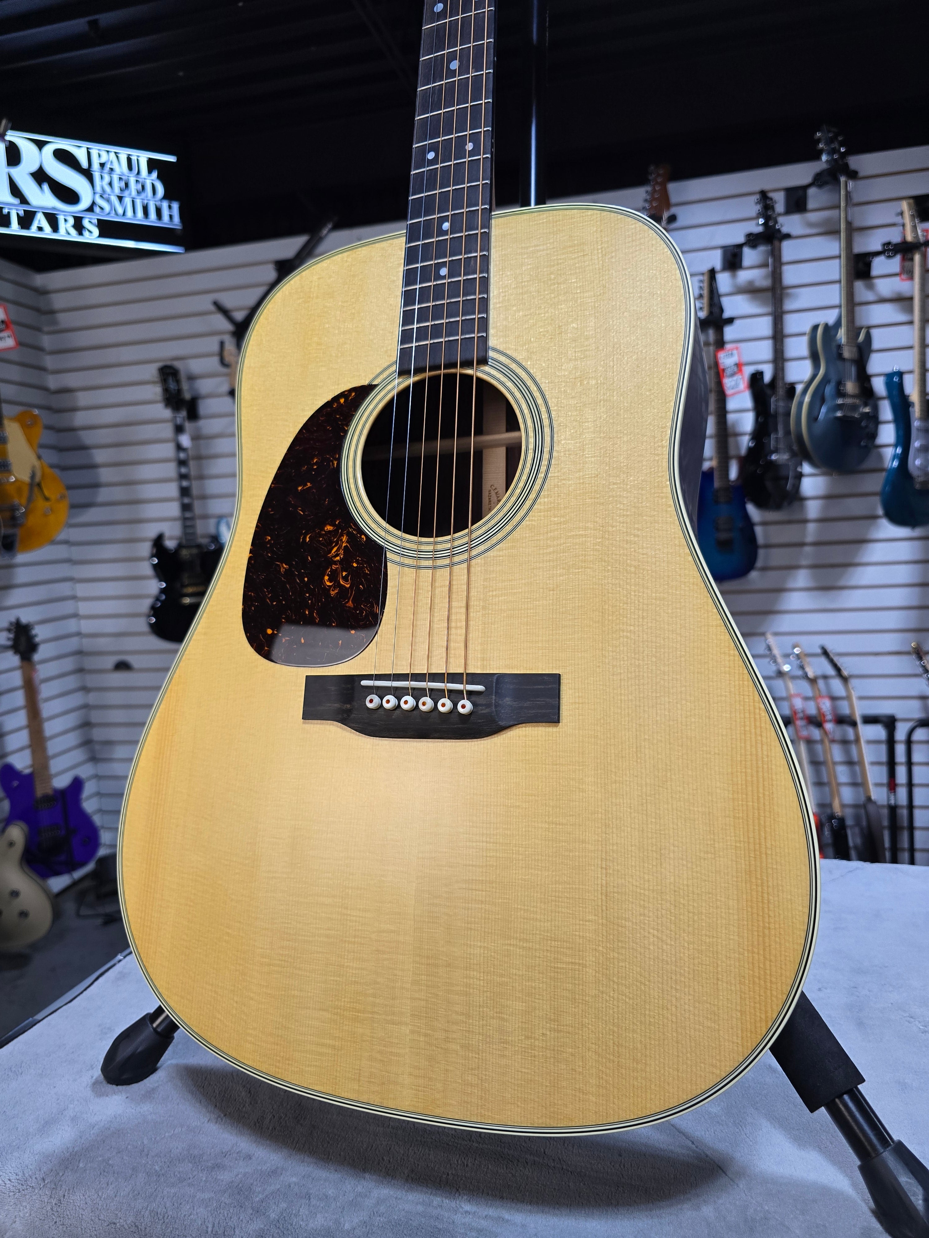 Martin D-28 Satin Standard Series Left Handed Acoustic Guitar - Satin Natural with Aging Toner (2025) w/OHSC & PLEK*D #407