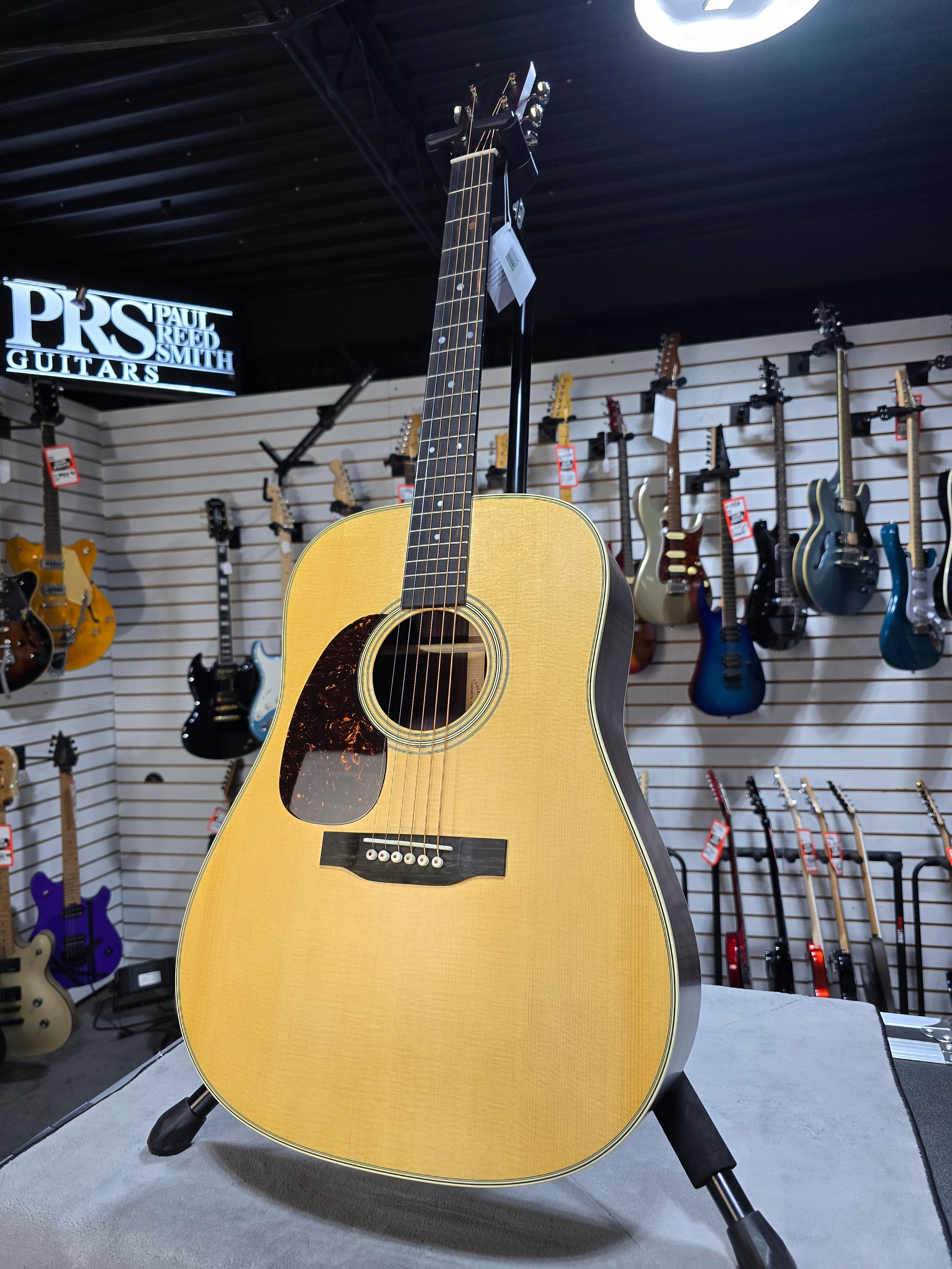 Martin D-28 Satin Standard Series Left Handed Acoustic Guitar - Satin Natural with Aging Toner (2025) w/OHSC & PLEK*D #407