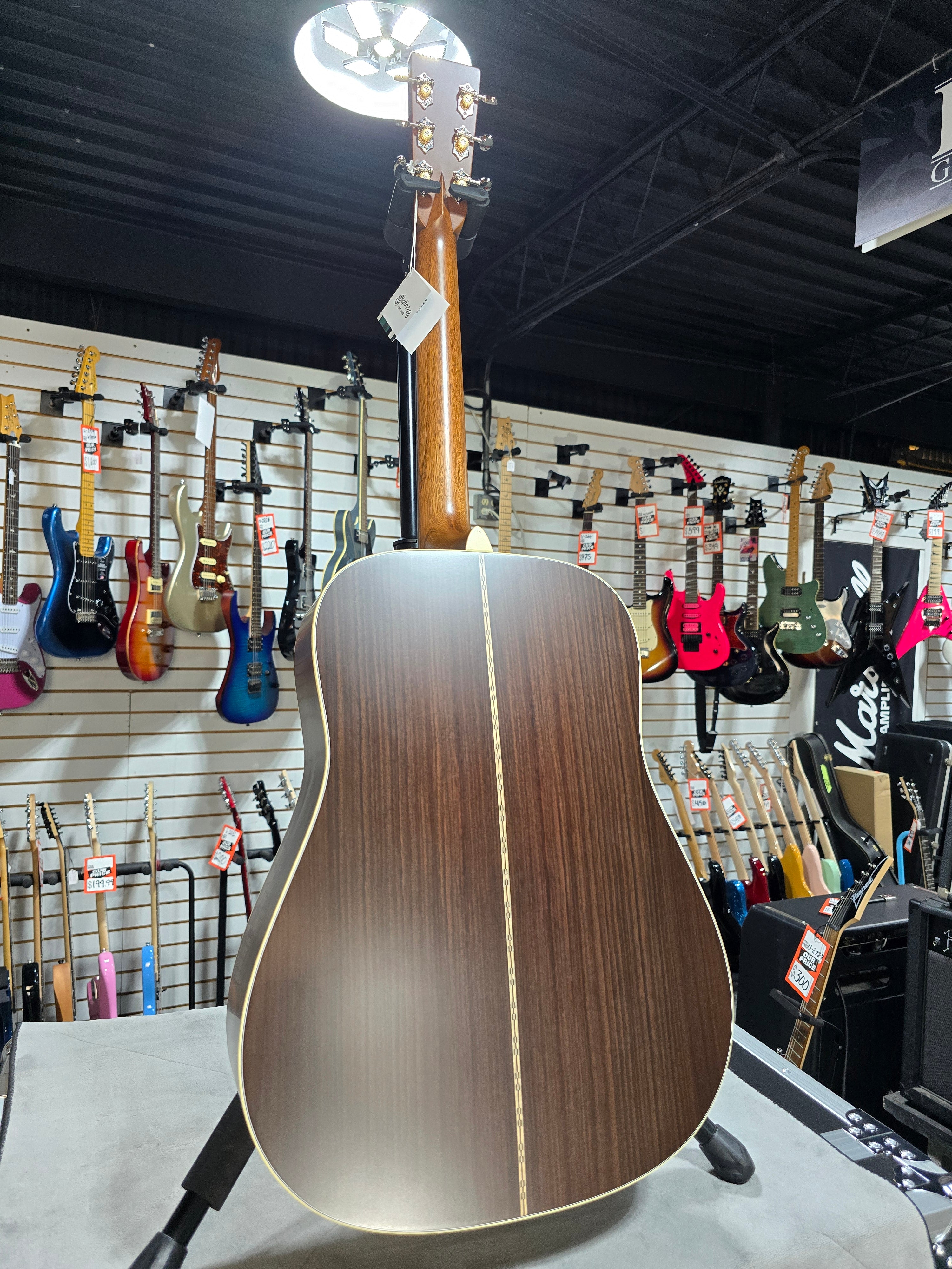 Martin D-28 Satin Standard Series Left Handed Acoustic Guitar - Satin Natural with Aging Toner (2025) w/OHSC & PLEK*D #407