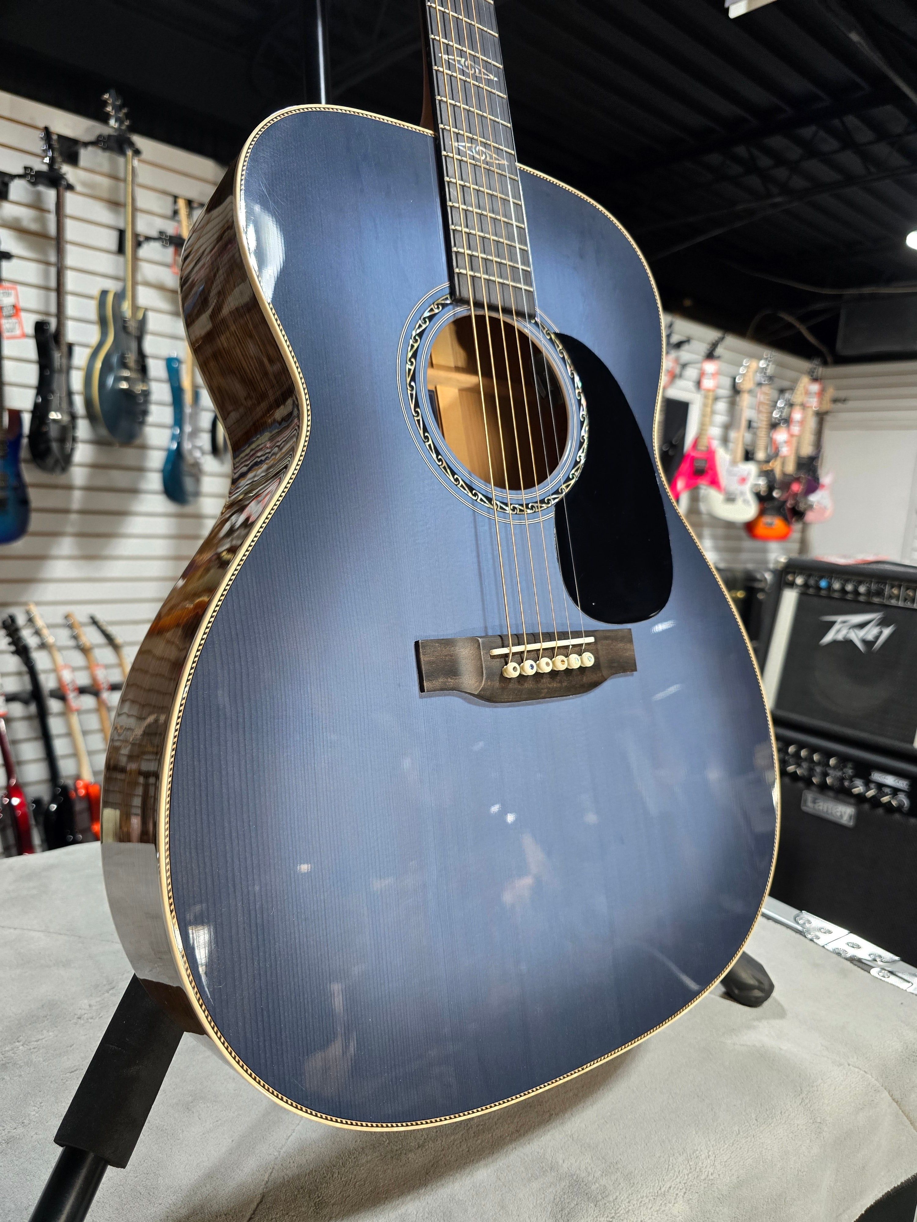Martin CEO-11 Acoustic-electric Guitar - New Horizons Blue Burst w/OHSC & PLEK*D #040