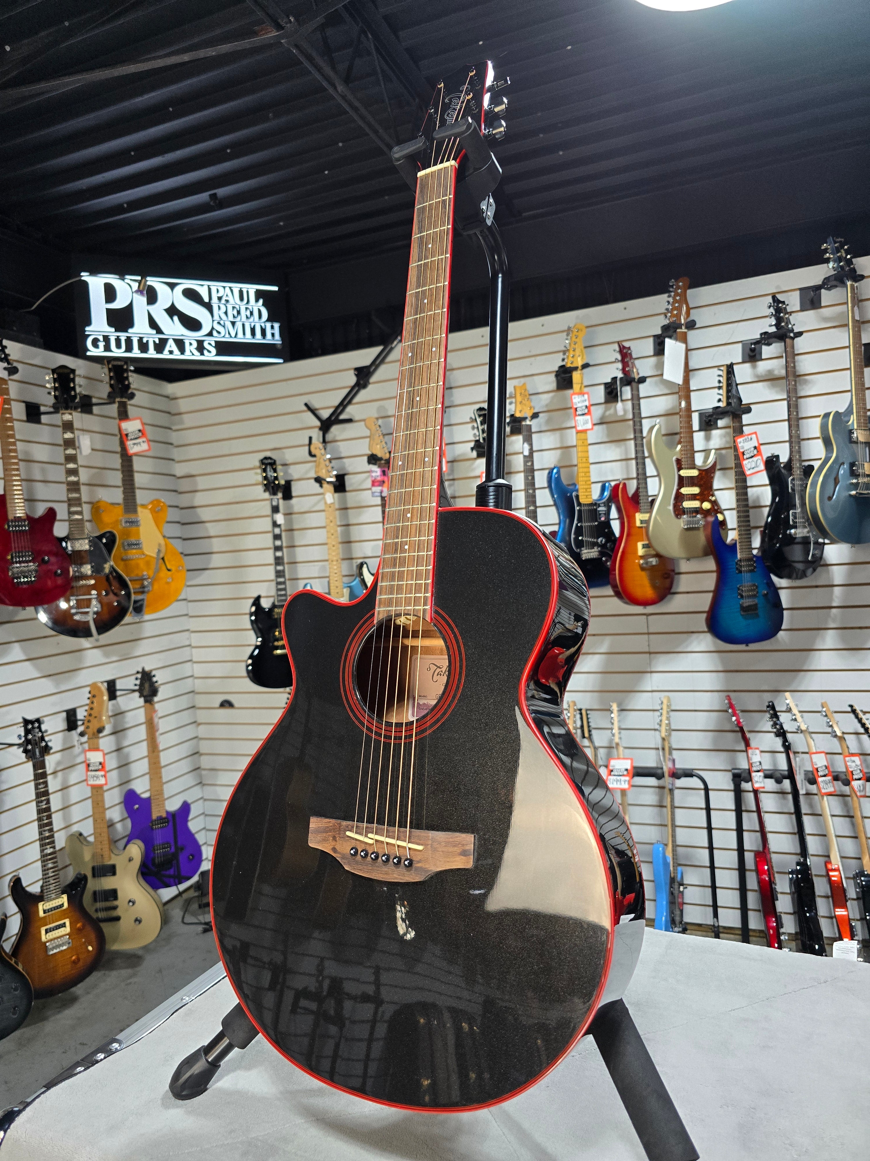 Takamine GF49CE FXC Left-handed Acoustic-electric guitar - Cosmic Black & PLEK*D #772