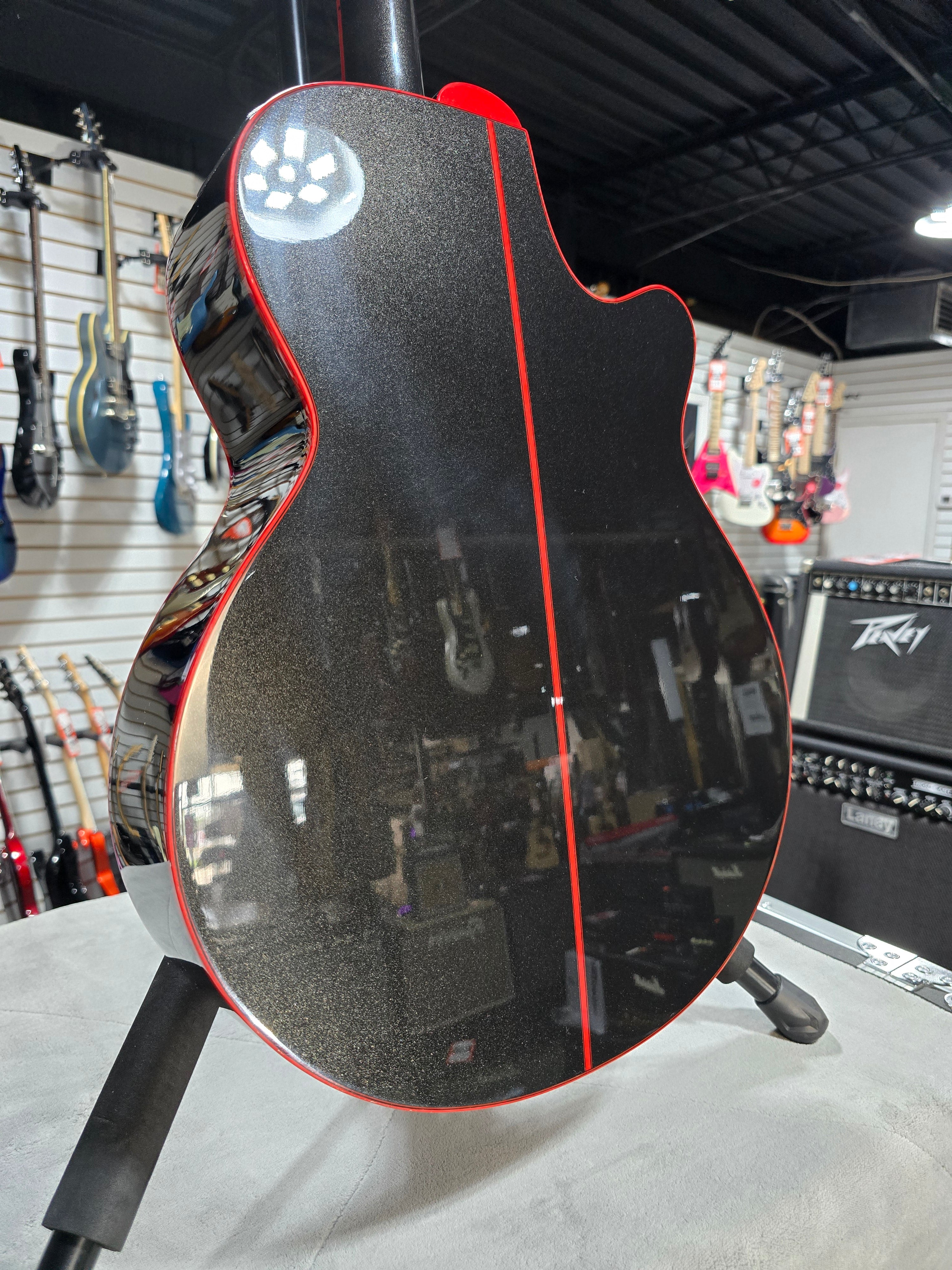 Takamine GF49CE FXC Left-handed Acoustic-electric guitar - Cosmic Black & PLEK*D #772