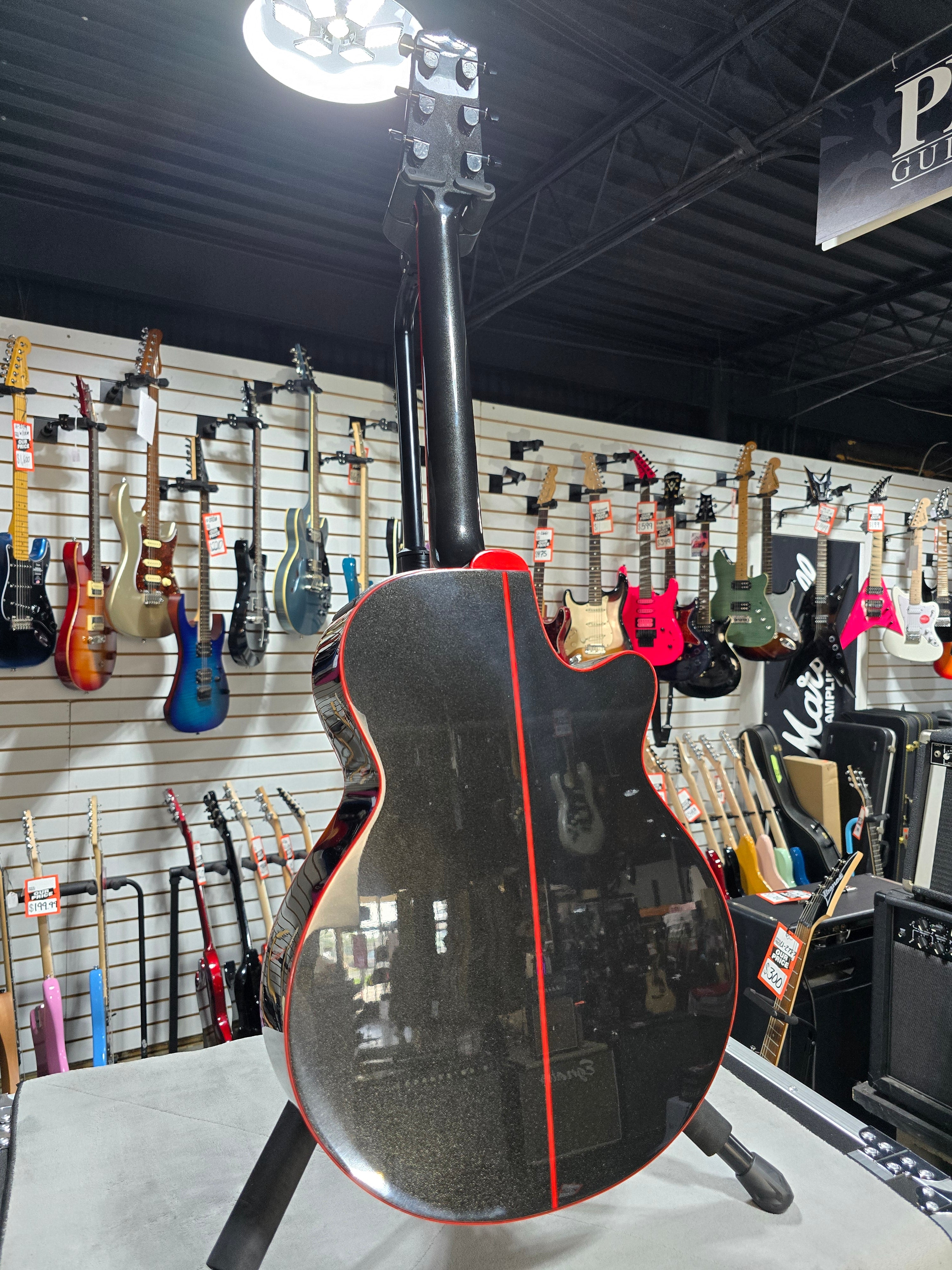 Takamine GF49CE FXC Left-handed Acoustic-electric guitar - Cosmic Black & PLEK*D #772