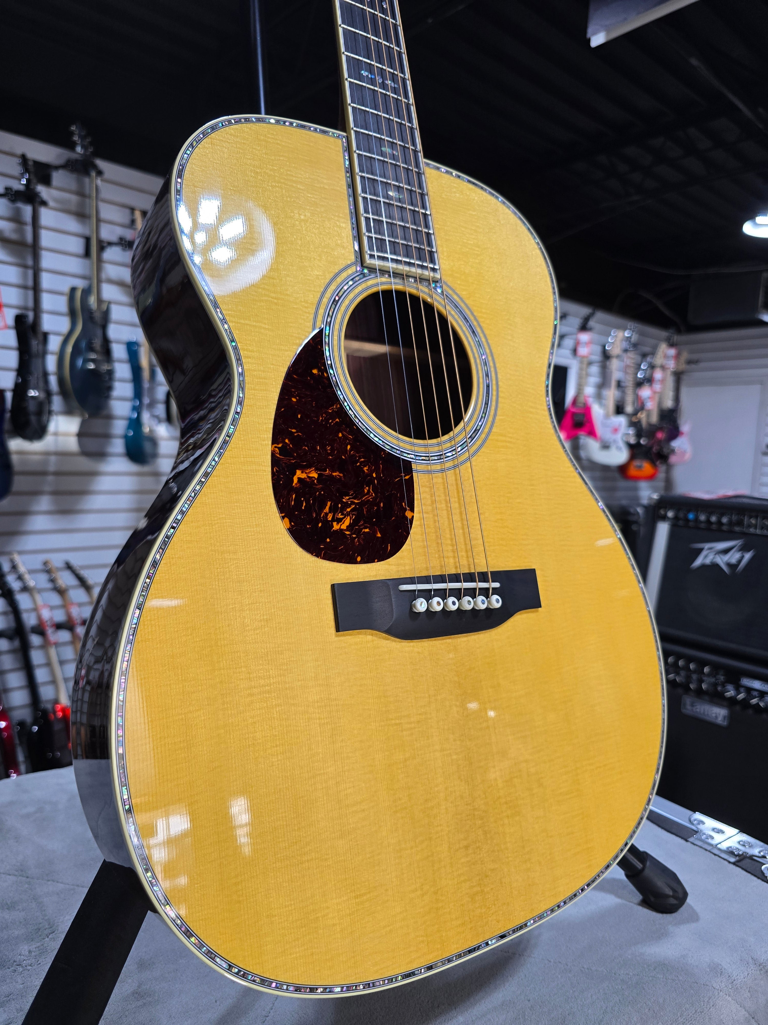 Martin OM-42L Standard Series Acoustic Guitar - Natural Aging Toner (2025) Left-Hand w/OHSC & PLEK*D #976