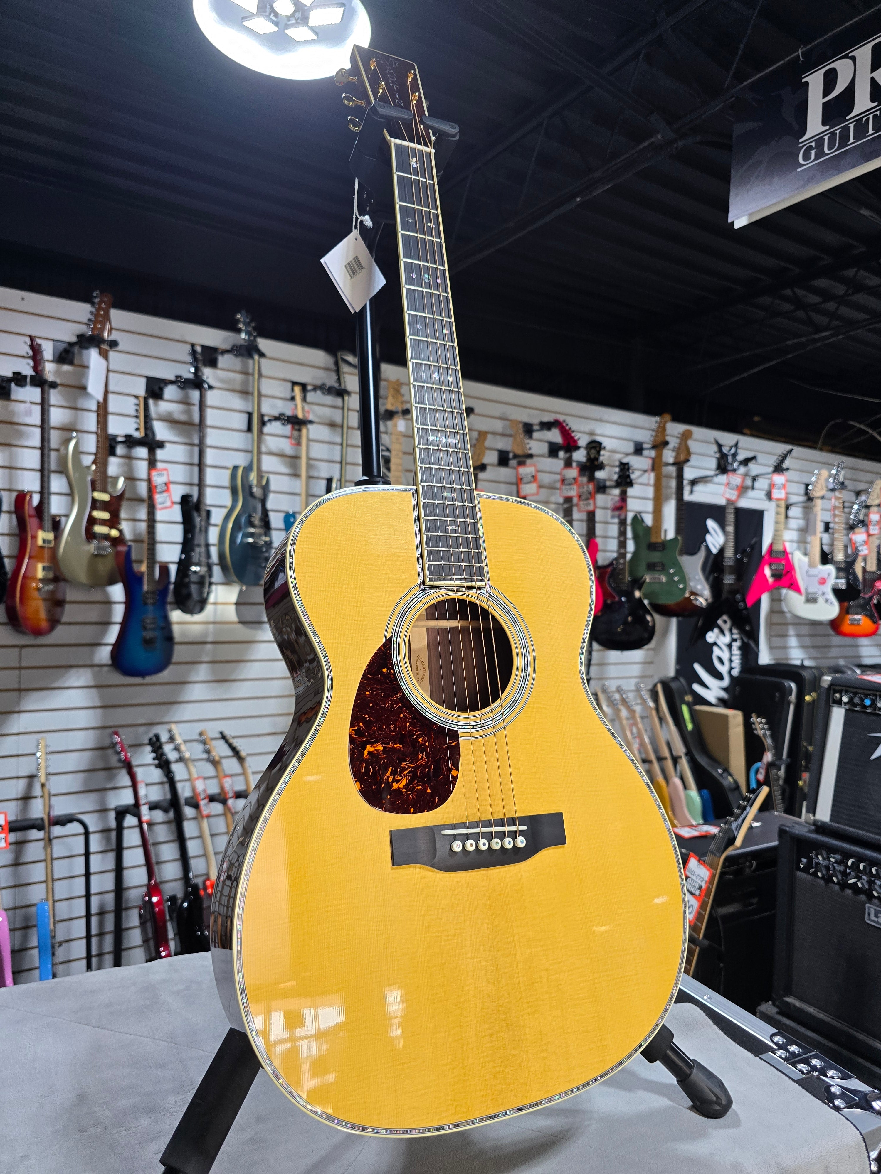 Martin OM-42L Standard Series Acoustic Guitar - Natural Aging Toner (2025) Left-Hand w/OHSC & PLEK*D #976