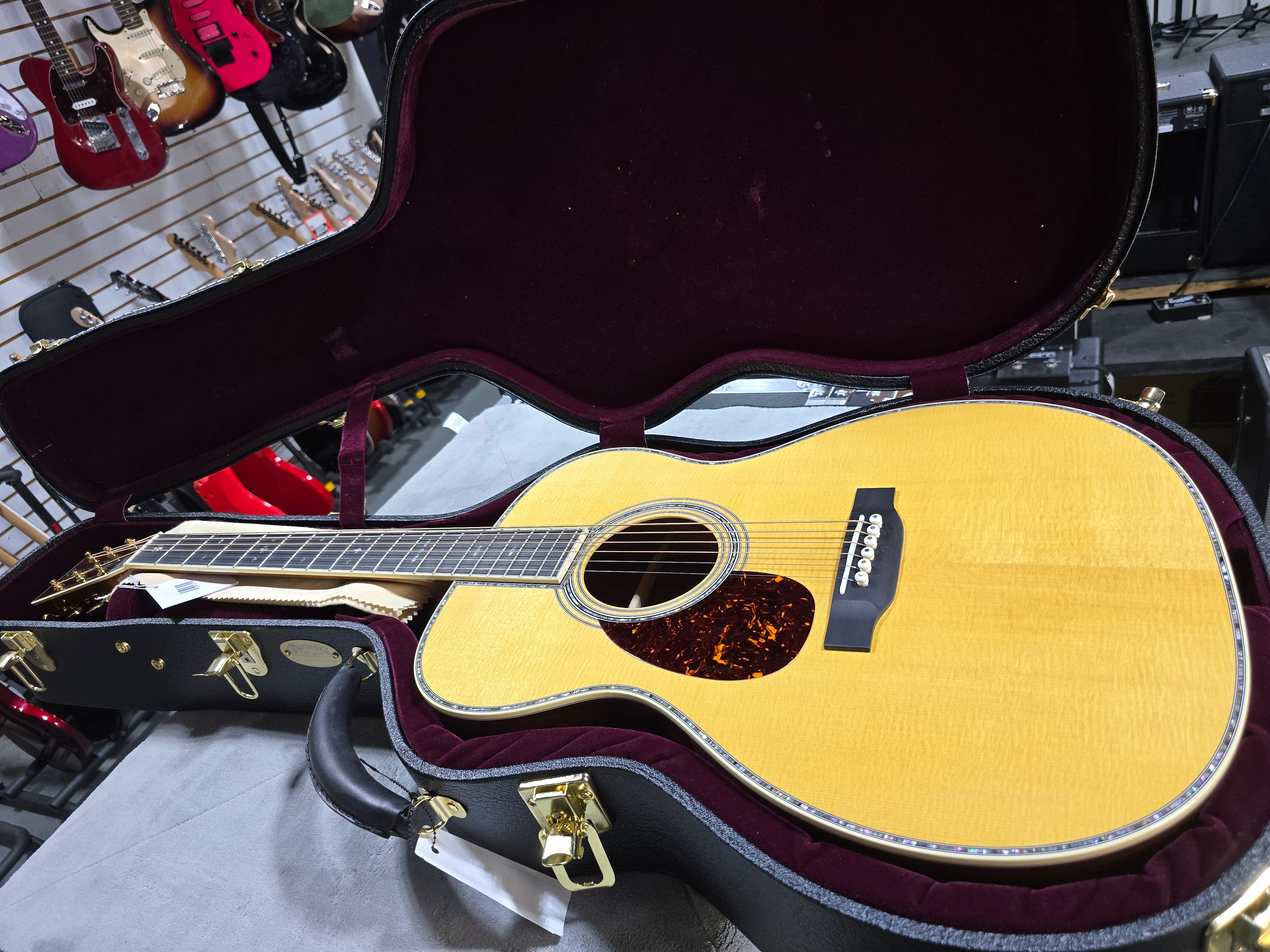 Martin OM-42L Standard Series Acoustic Guitar - Natural Aging Toner (2025) Left-Hand w/OHSC & PLEK*D #976