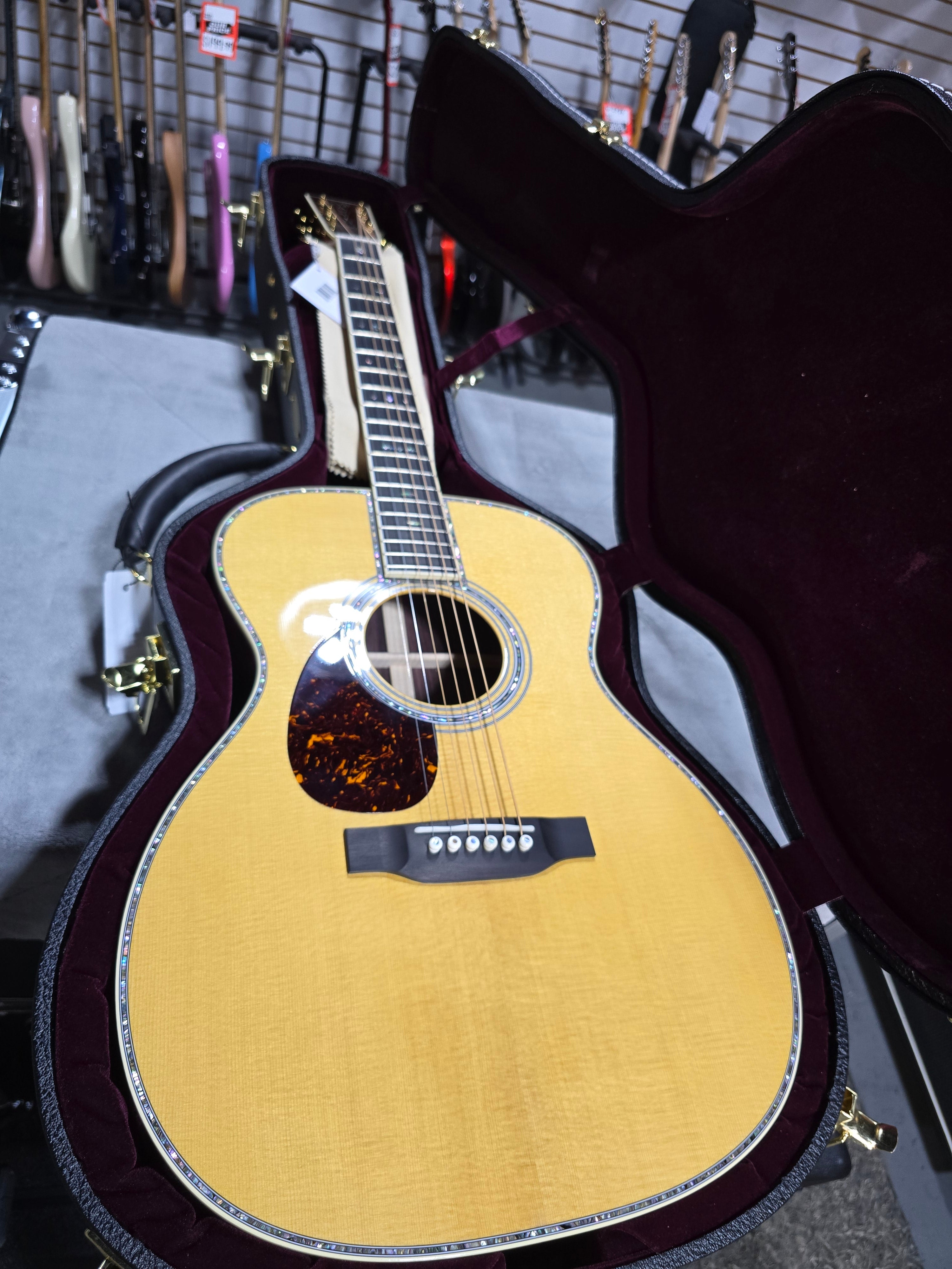 Martin OM-42L Standard Series Acoustic Guitar - Natural Aging Toner (2025) Left-Hand w/OHSC & PLEK*D #976
