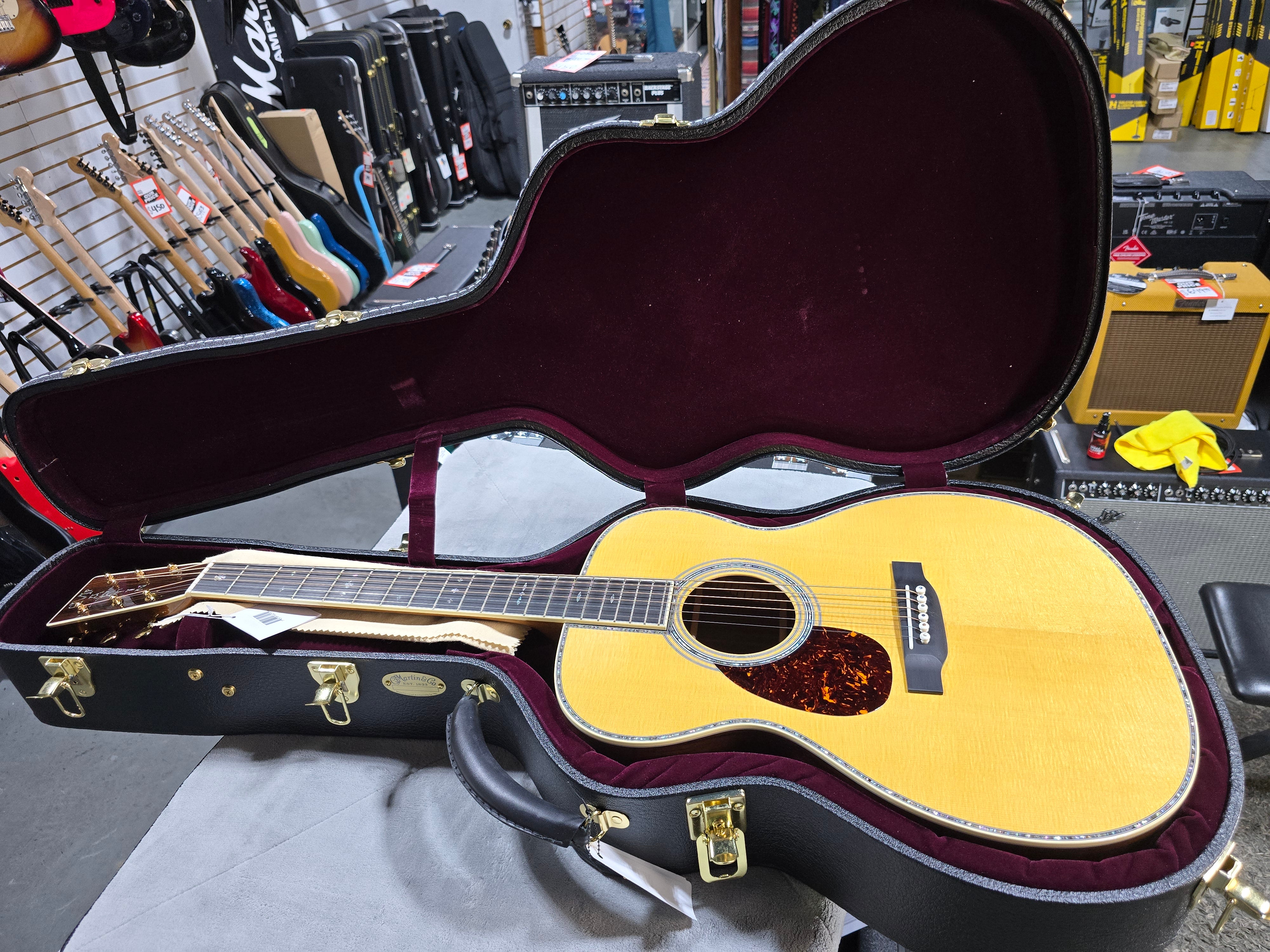 Martin OM-42L Standard Series Acoustic Guitar - Natural Aging Toner (2025) Left-Hand w/OHSC & PLEK*D #976