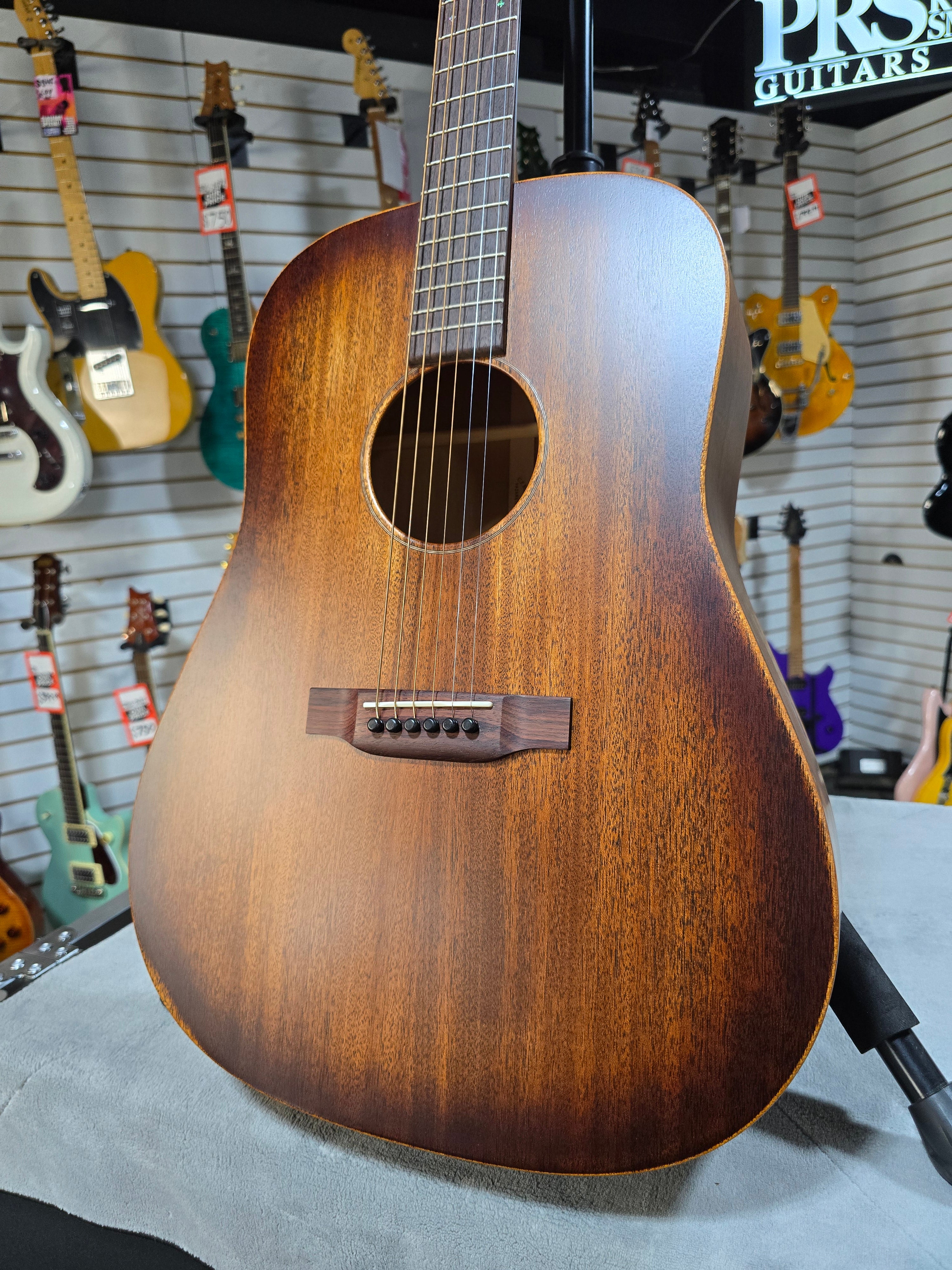Martin D-15M StreetMaster Acoustic Guitar - Mahogany Burst w/Gig Bag & PLEK*D #511