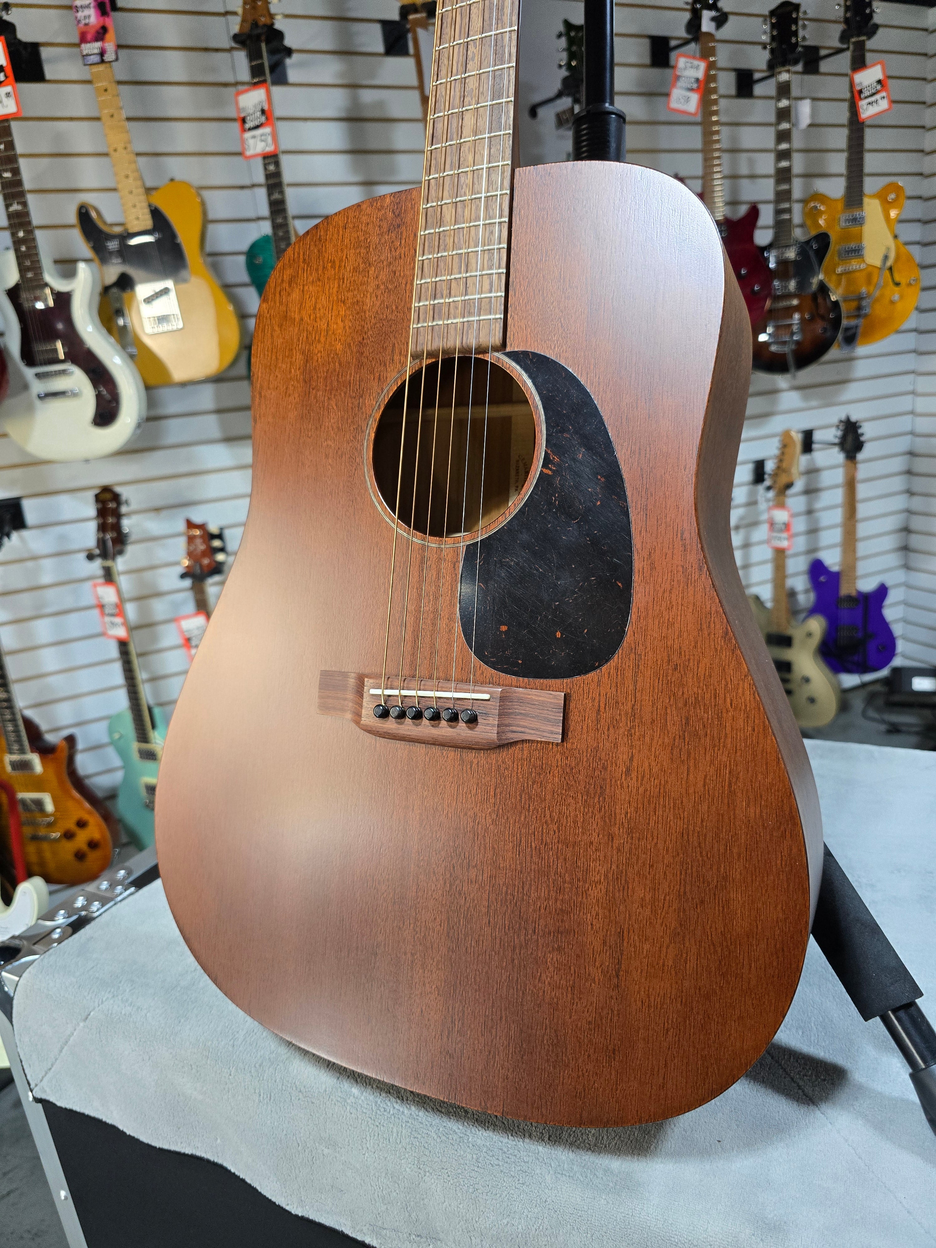 Martin D-15M Mahogany Dreadnought Acoustic Guitar - Natural w/Gig Bag & PLEK*D #797