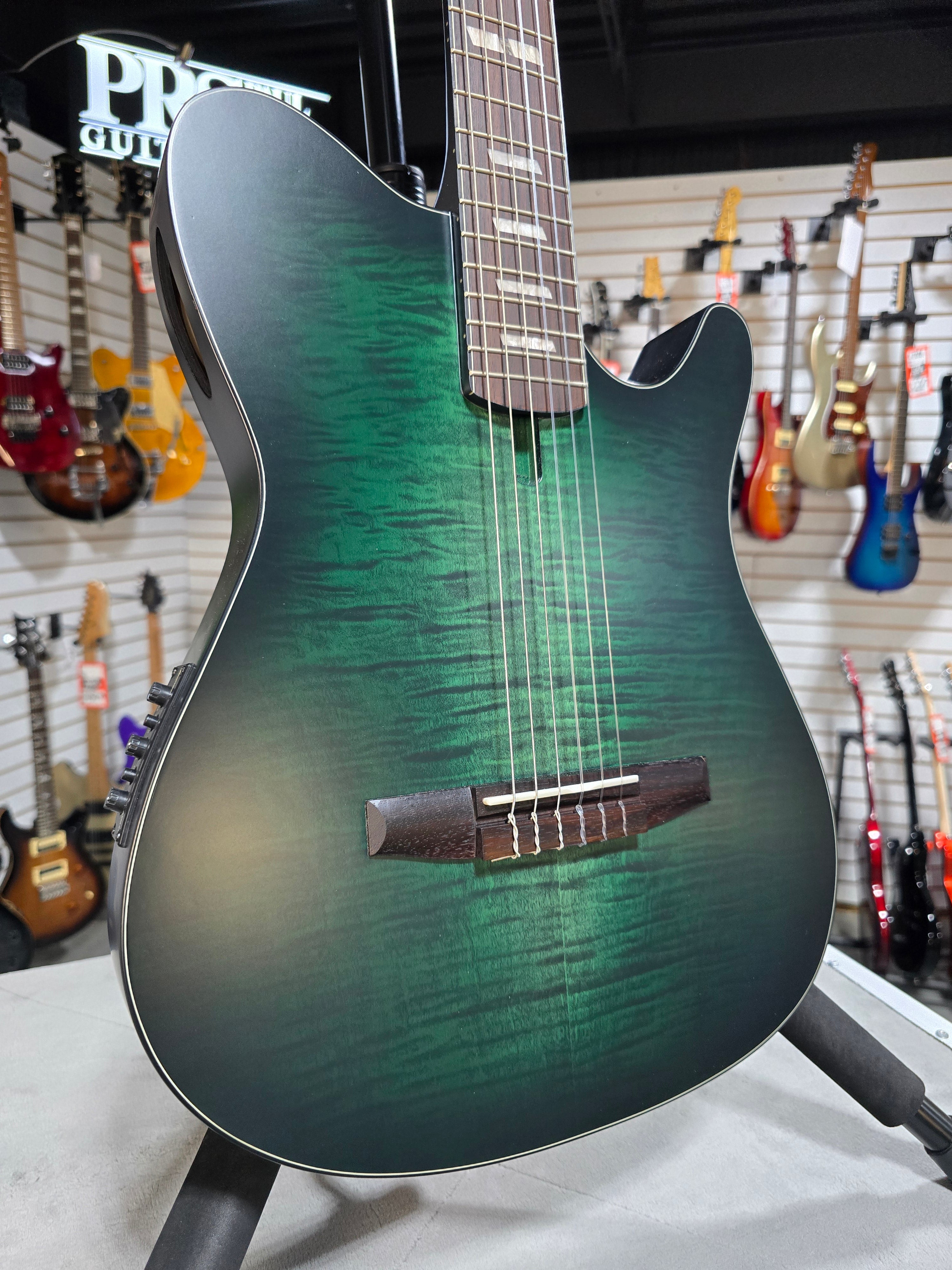Ibanez FRH20FMN Nylon Acoustic Electric Guitar - Dark Emerald Green & PLEK*D #062