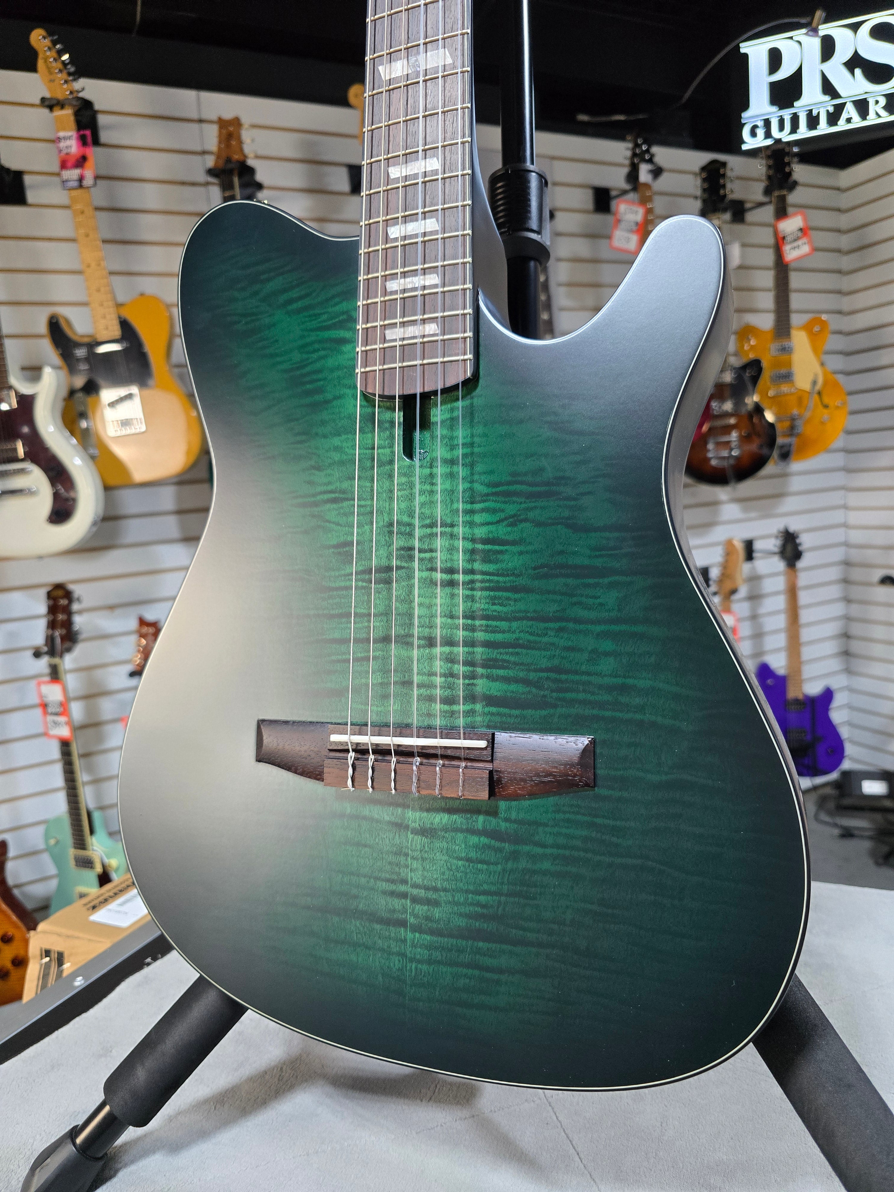 Ibanez FRH20FMN Nylon Acoustic Electric Guitar - Dark Emerald Green & PLEK*D #062