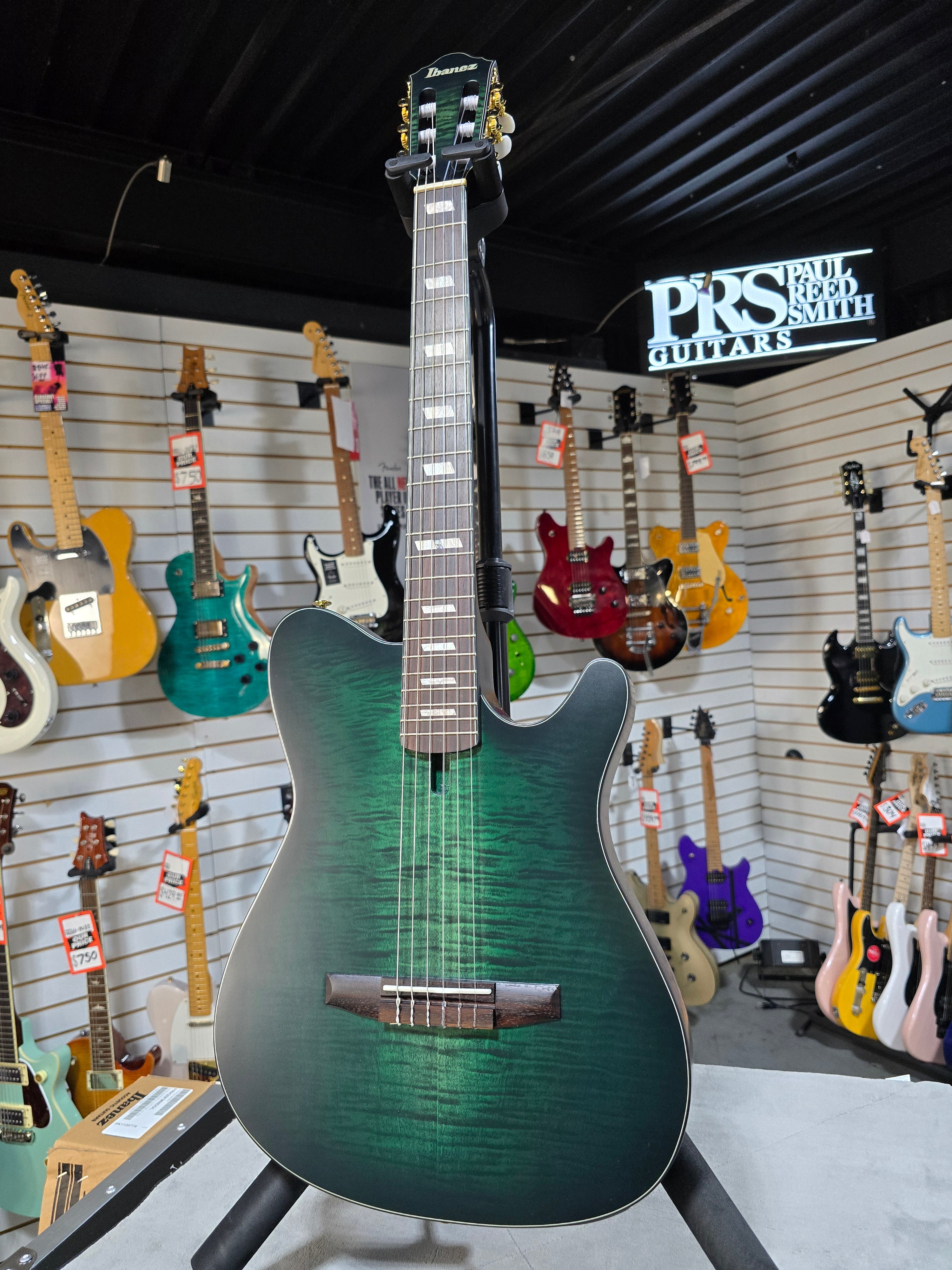 Ibanez FRH20FMN Nylon Acoustic Electric Guitar - Dark Emerald Green & PLEK*D #062