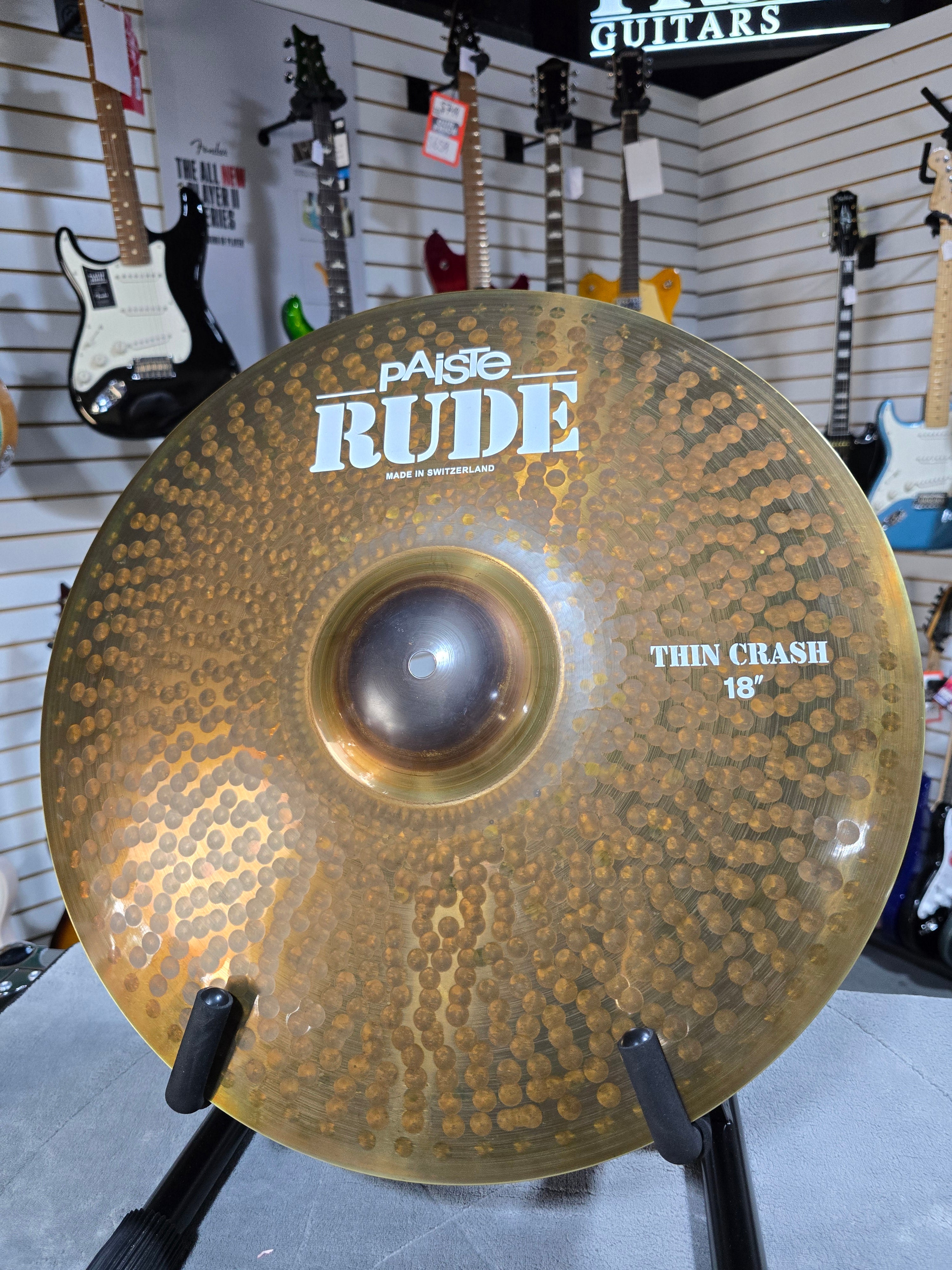 *Open Box* Paiste 18" RUDE Thin Crash Cymbal