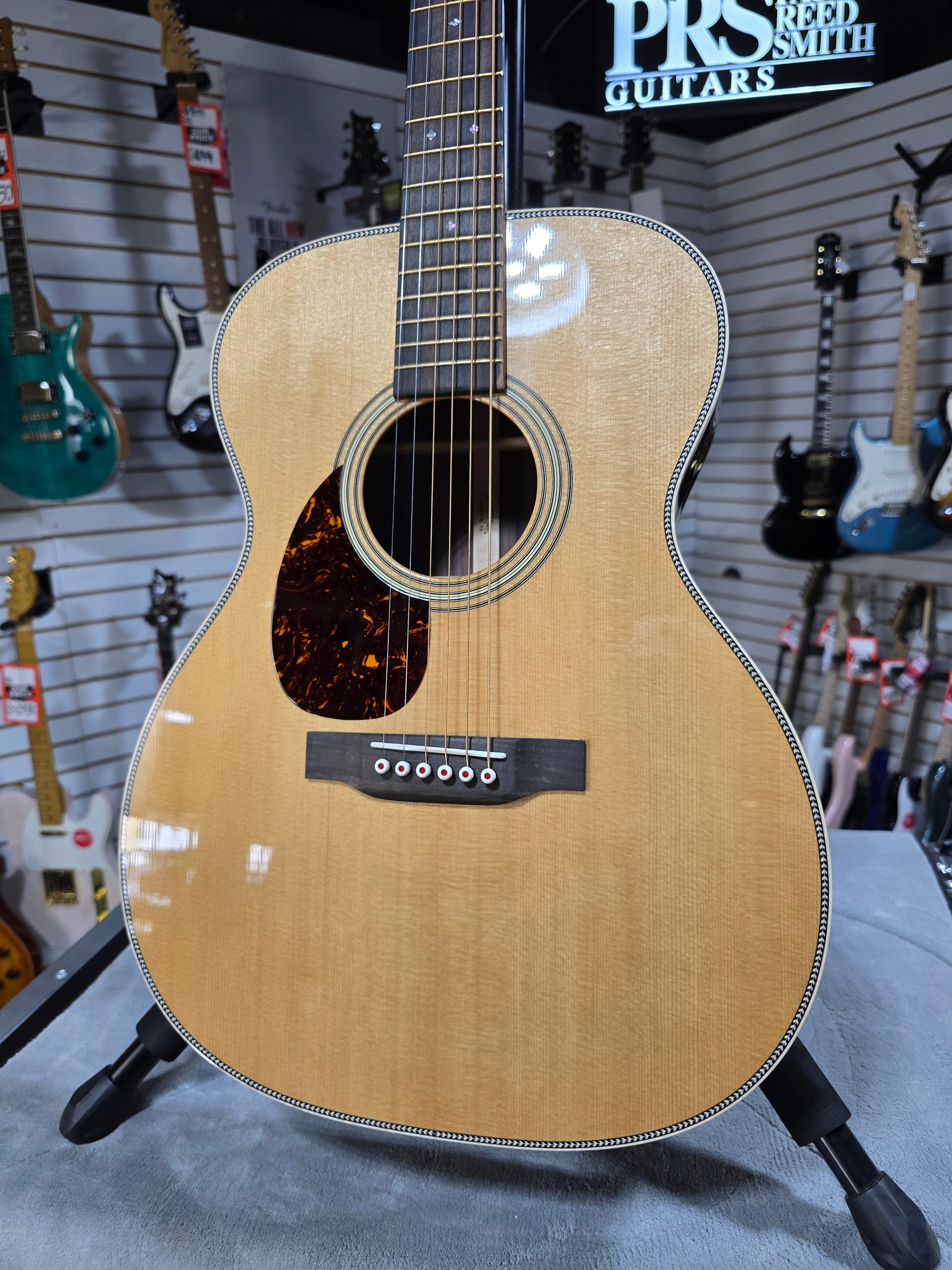 Martin OM-28 Modern Deluxe Left Handed Acoustic Guitar - Natural (2025) w/OHSC & PLEK*D #723