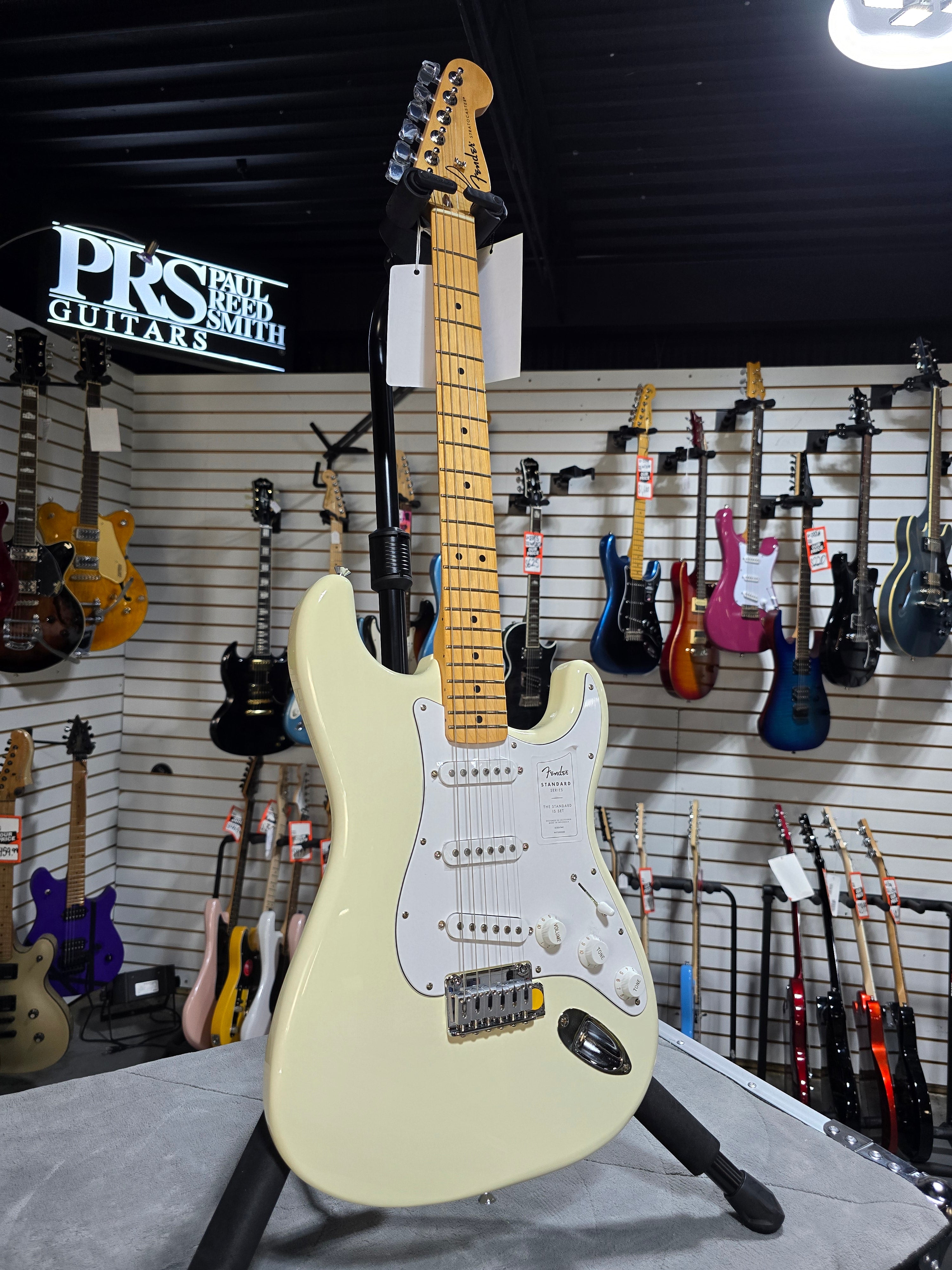 Fender Standard Stratocaster Electric Guitar - Olympic White & PLEK*D #384