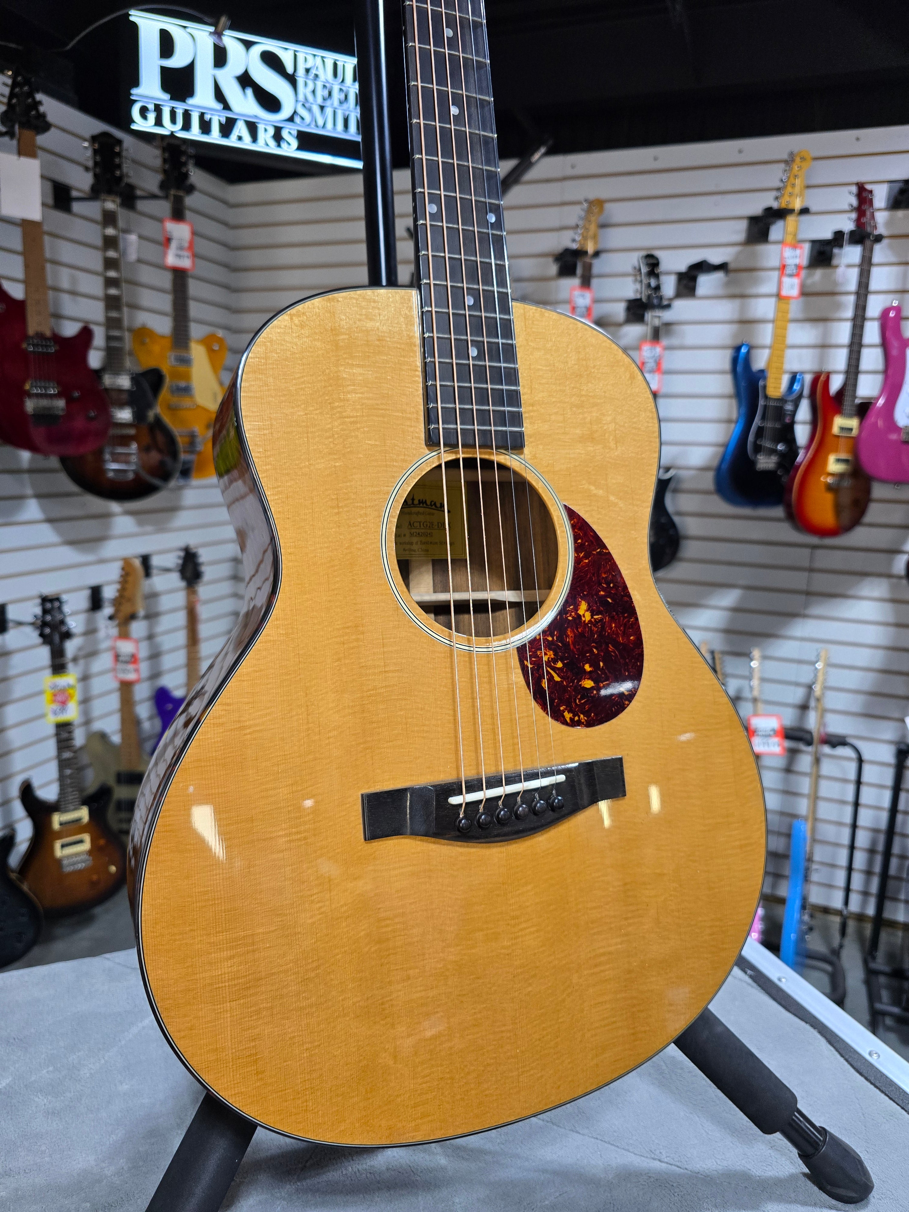Eastman ACTG2E-DLX Sitka/Ovangkol Travel Guitar w/Gig Bag & PLEK*D #242