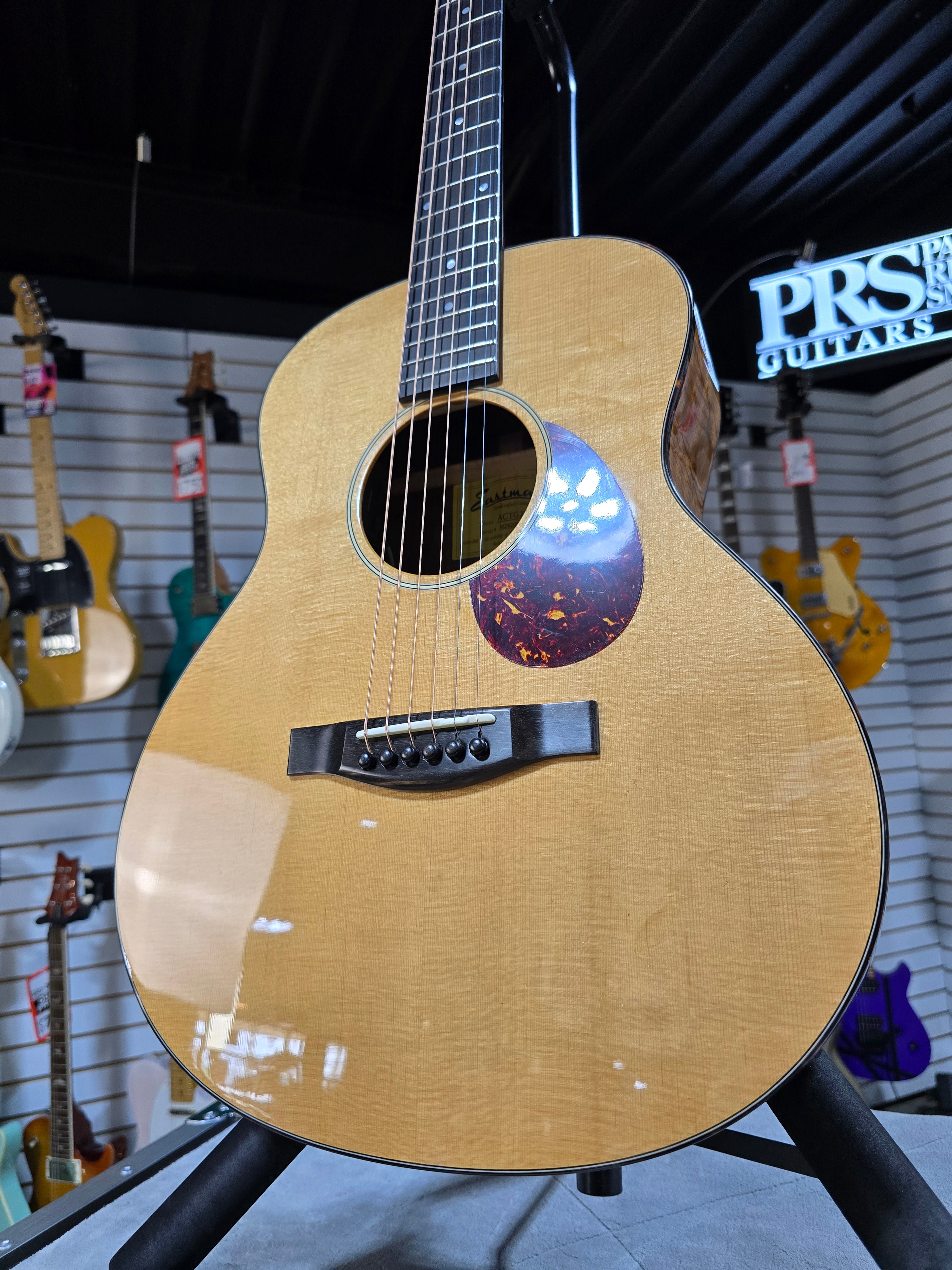 Eastman ACTG2E-DLX Sitka/Ovangkol Travel Guitar w/Gig Bag & PLEK*D #242