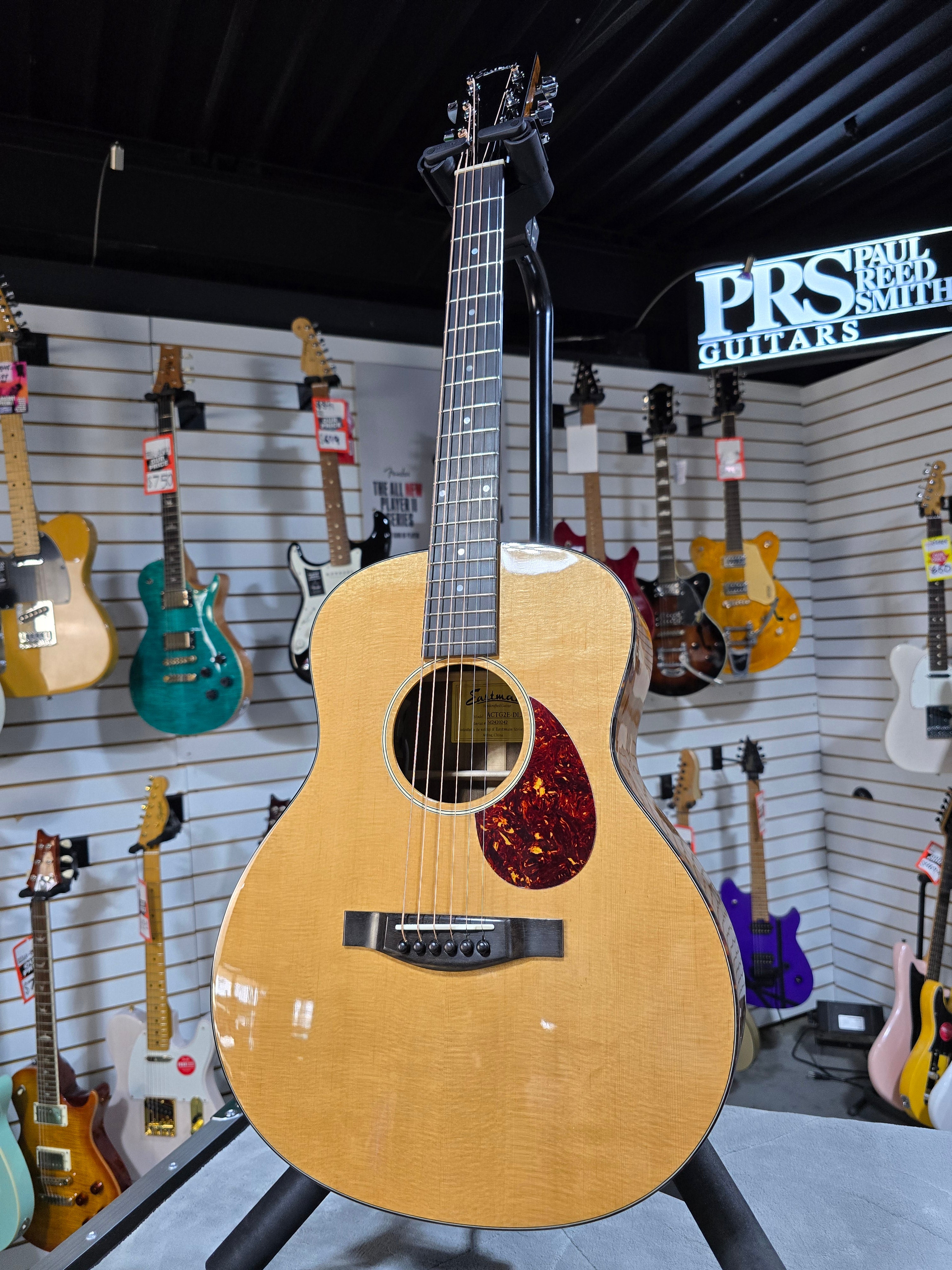 Eastman ACTG2E-DLX Sitka/Ovangkol Travel Guitar w/Gig Bag & PLEK*D #242