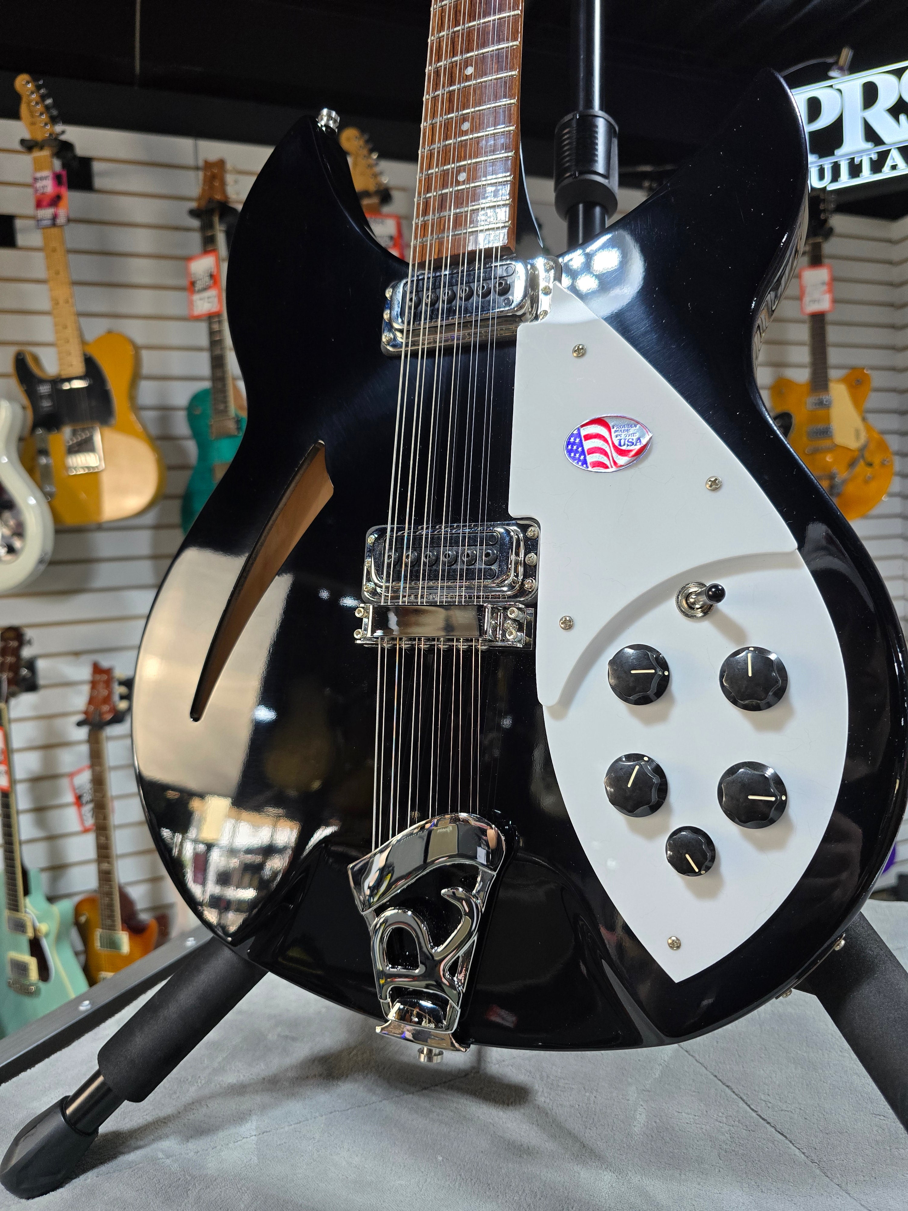 2024 Rickenbacker 330/12 Semi-Hollow Electric - Jetglo W/OHSC #744