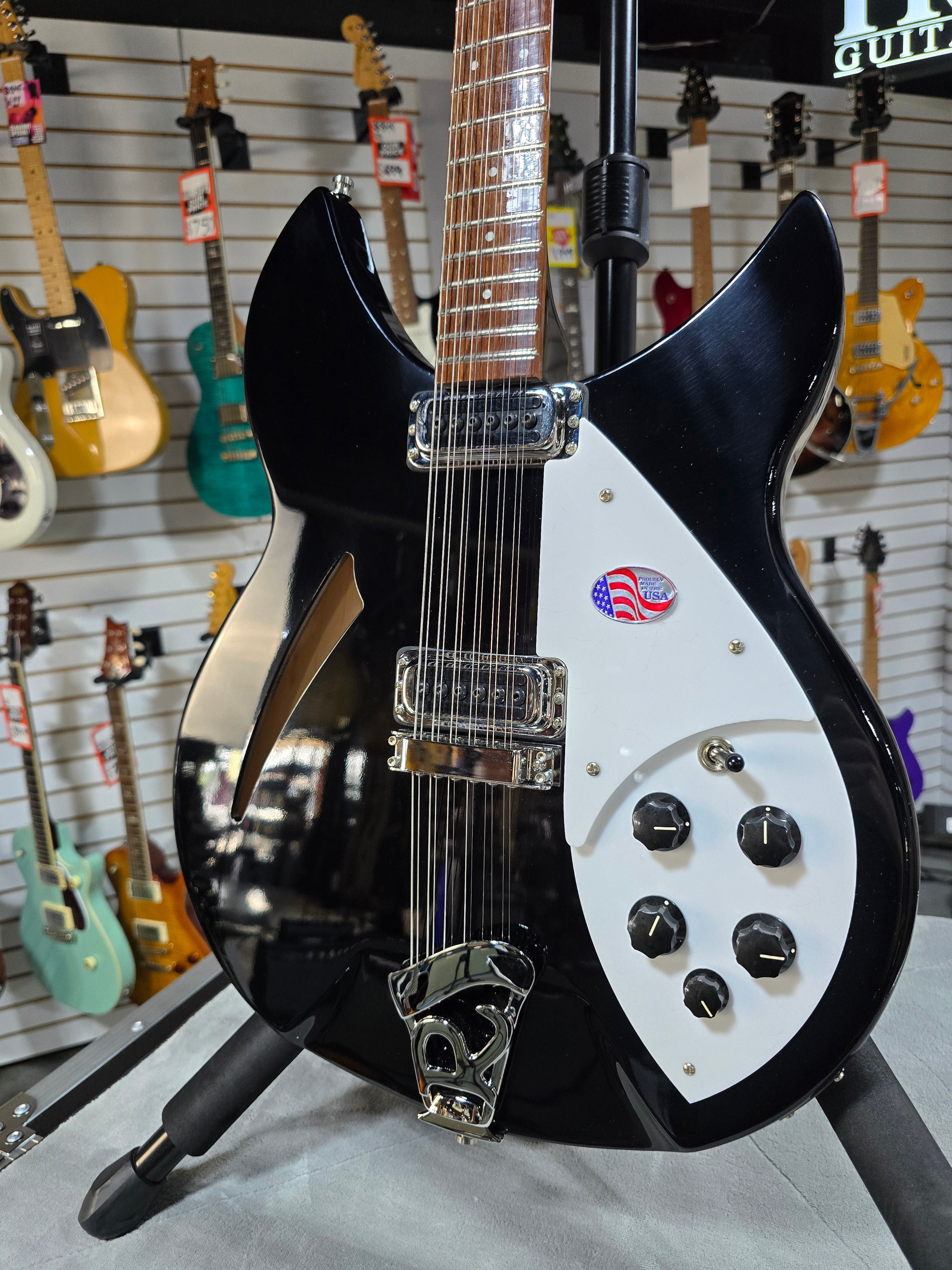 2024 Rickenbacker 330/12 Semi-Hollow Electric - Jetglo W/OHSC #744