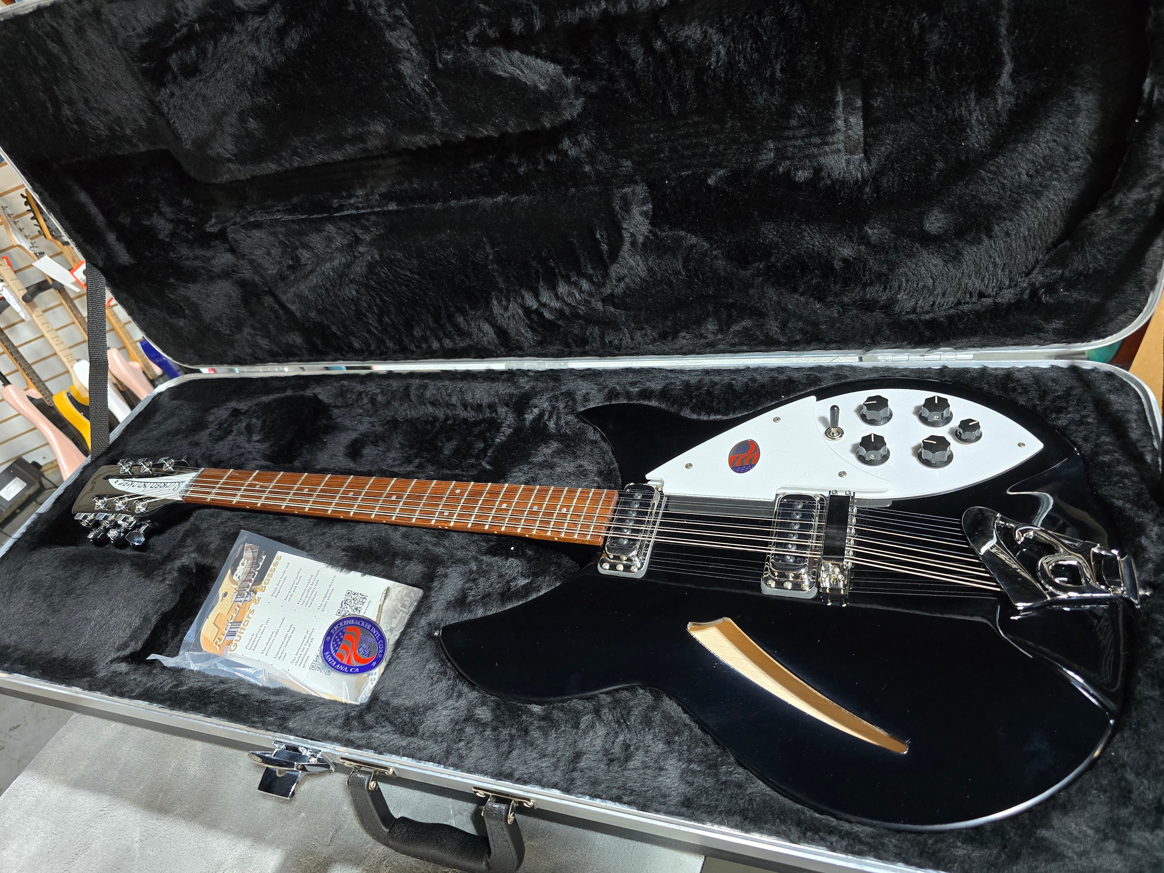 2024 Rickenbacker 330/12 Semi-Hollow Electric - Jetglo W/OHSC #744