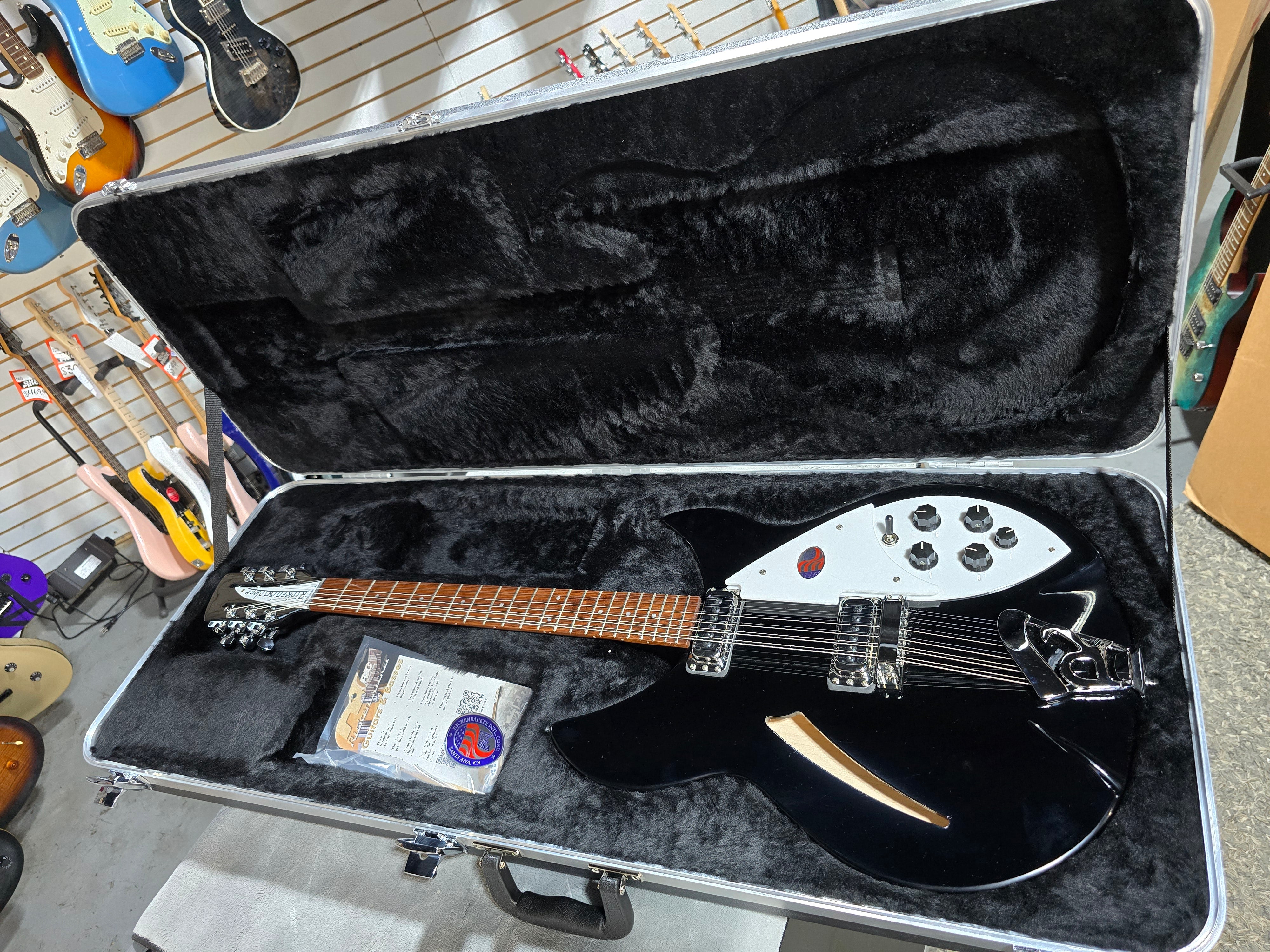2024 Rickenbacker 330/12 Semi-Hollow Electric - Jetglo W/OHSC #744