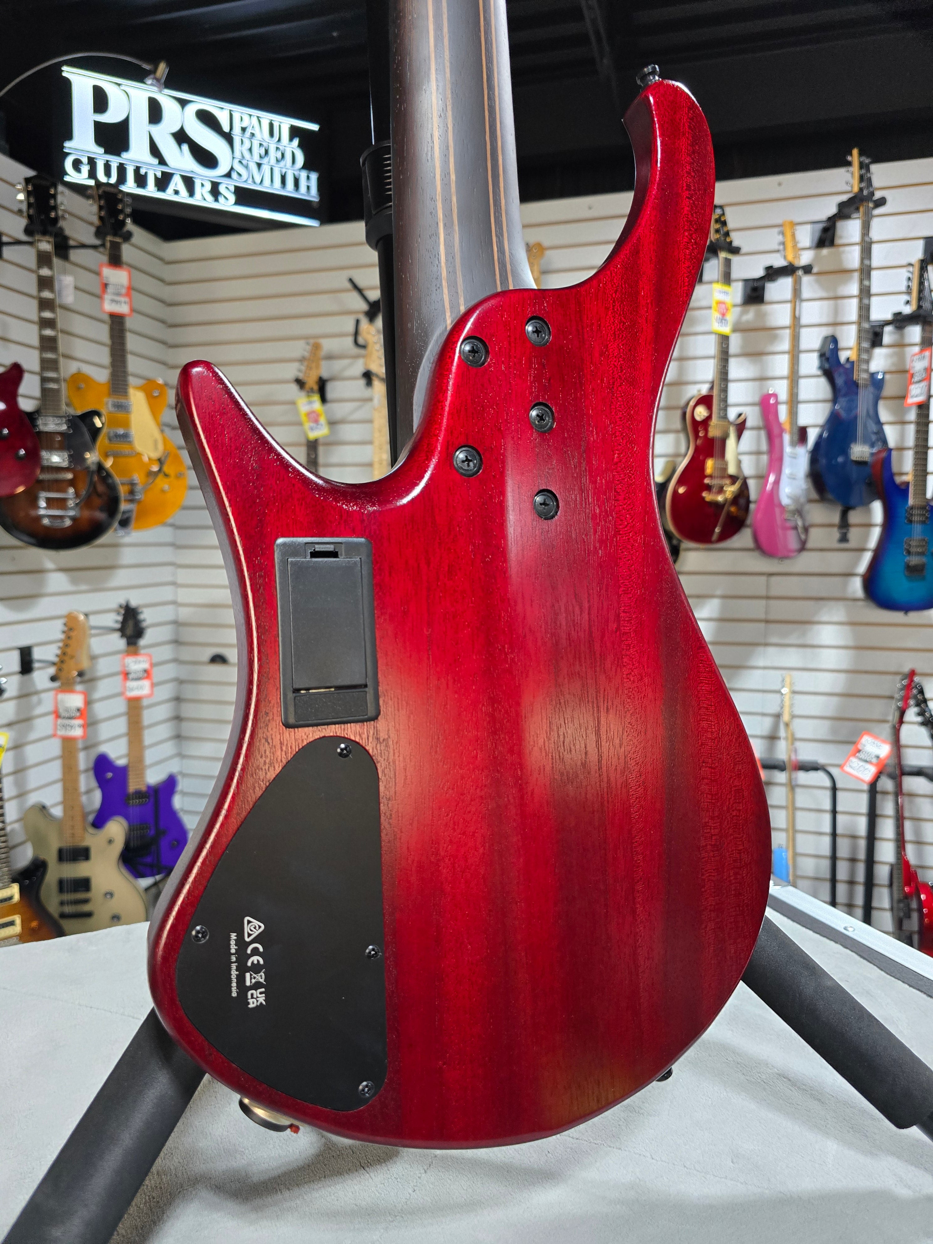 EHB Ergonomic Headless 5-string Bass Guitar - Stained Wine Red Low Gloss #914 GET PLEK'D!