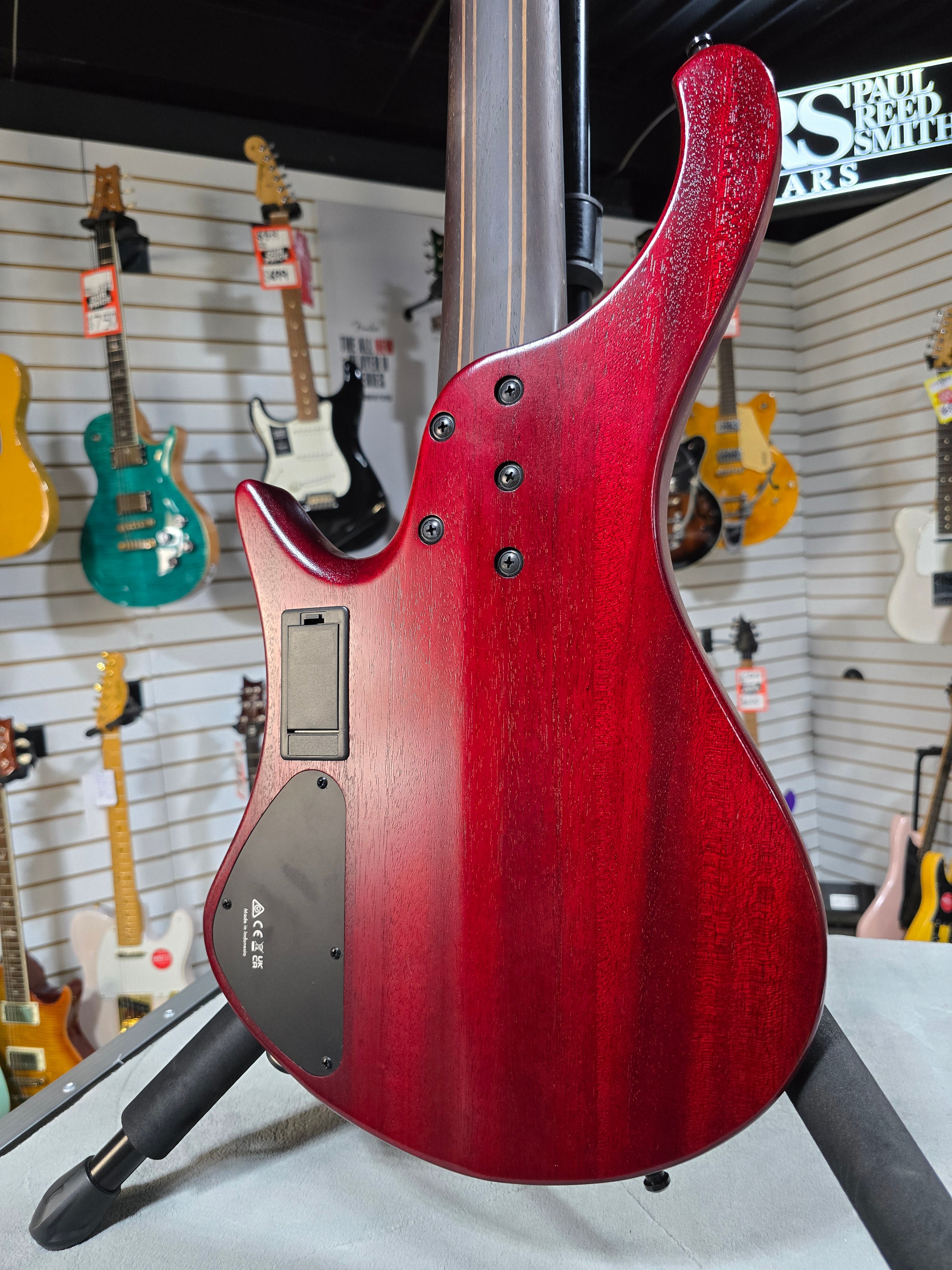 EHB Ergonomic Headless 5-string Bass Guitar - Stained Wine Red Low Gloss #914 GET PLEK'D!