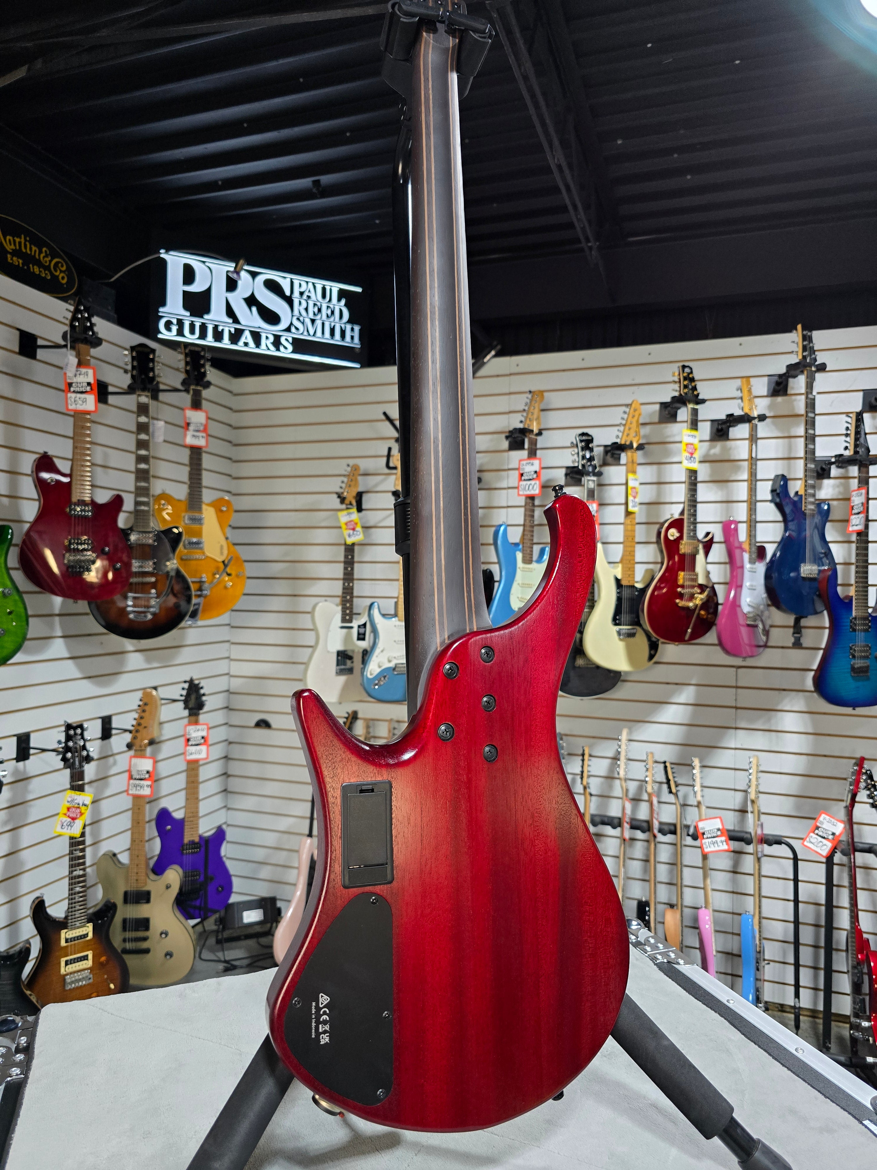 EHB Ergonomic Headless 5-string Bass Guitar - Stained Wine Red Low Gloss #914 GET PLEK'D!