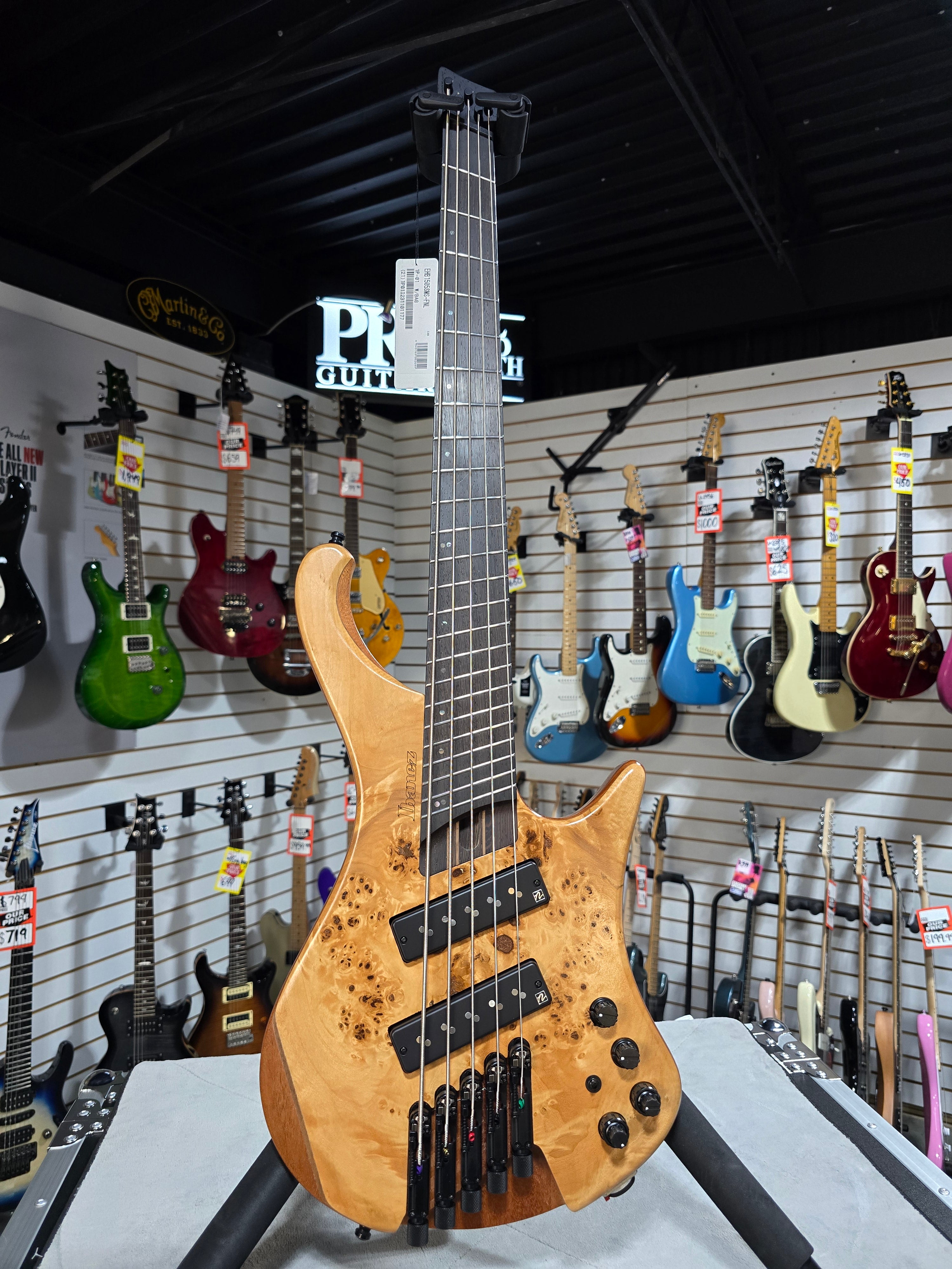 EHB Ergonomic Headless 5-string Multi-scale Bass Guitar - Florid Natural Low Gloss #177