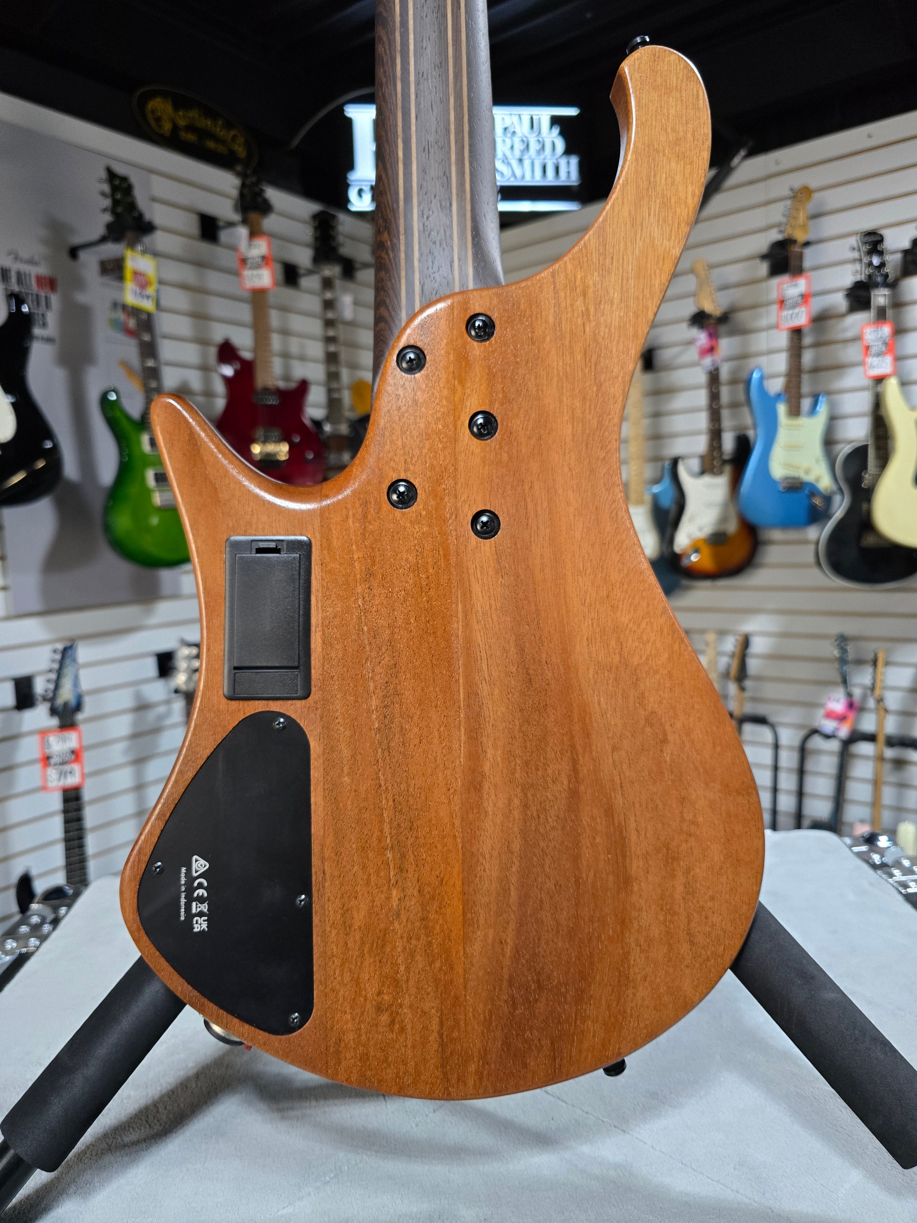 EHB Ergonomic Headless 5-string Multi-scale Bass Guitar - Florid Natural Low Gloss #177