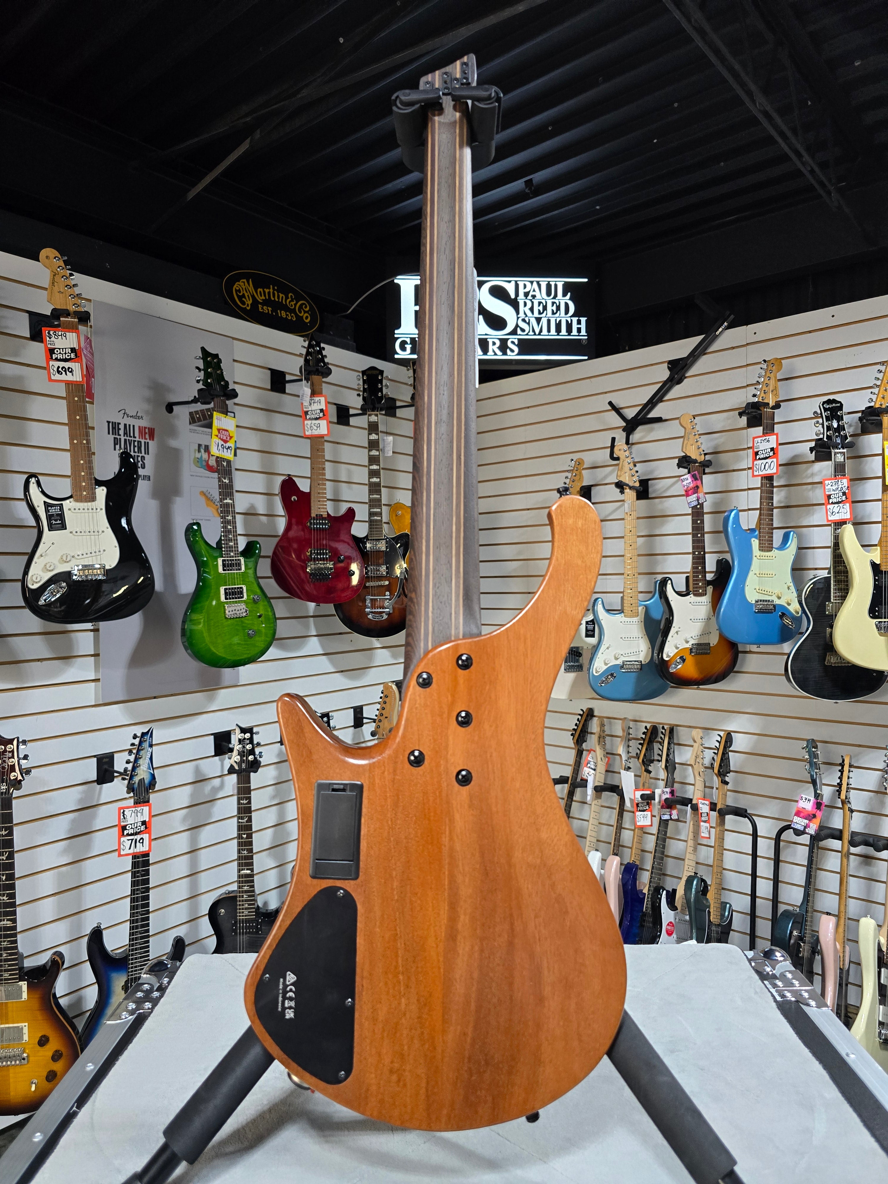 EHB Ergonomic Headless 5-string Multi-scale Bass Guitar - Florid Natural Low Gloss #177
