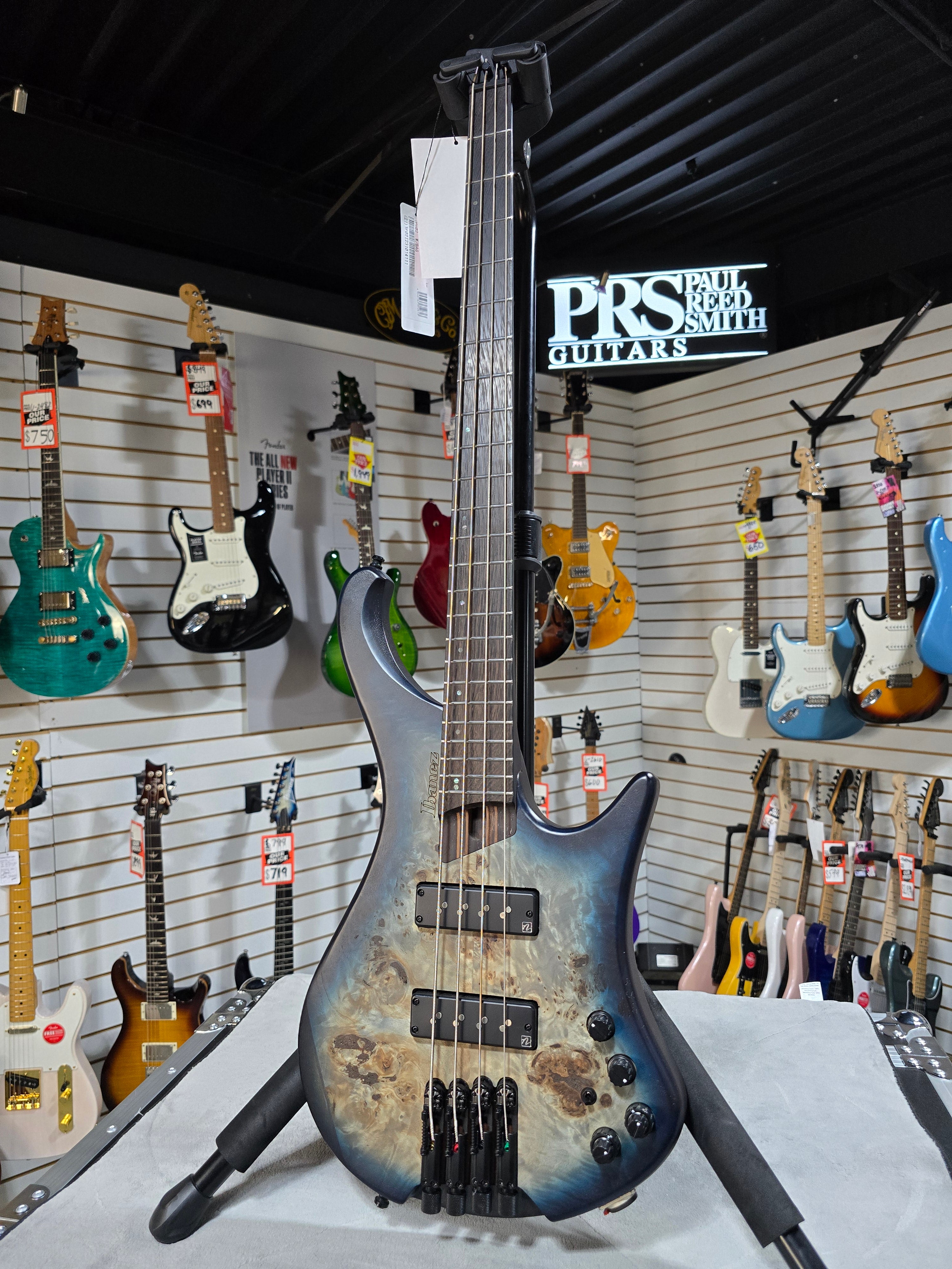 Ibanez EHB1500 Cosmic Blue Starburst Flat