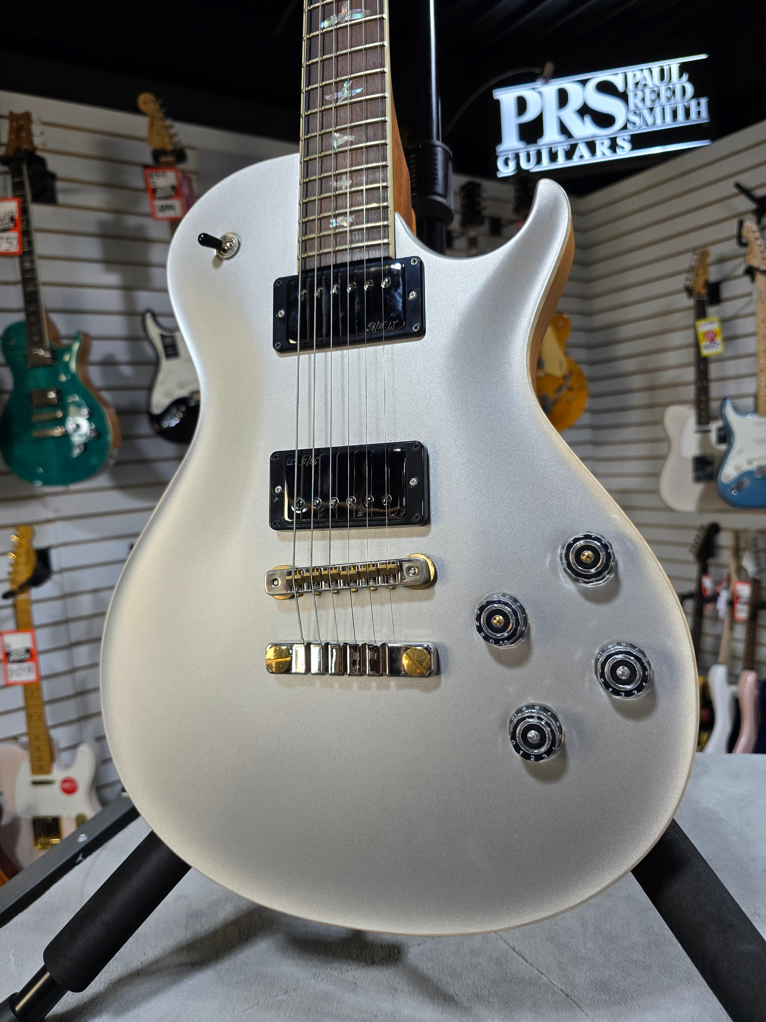 Wood Library McCarty Singlecut 594 - Custom Color Satin Platinum w/Paisley Case #627 GET PLEK'D!