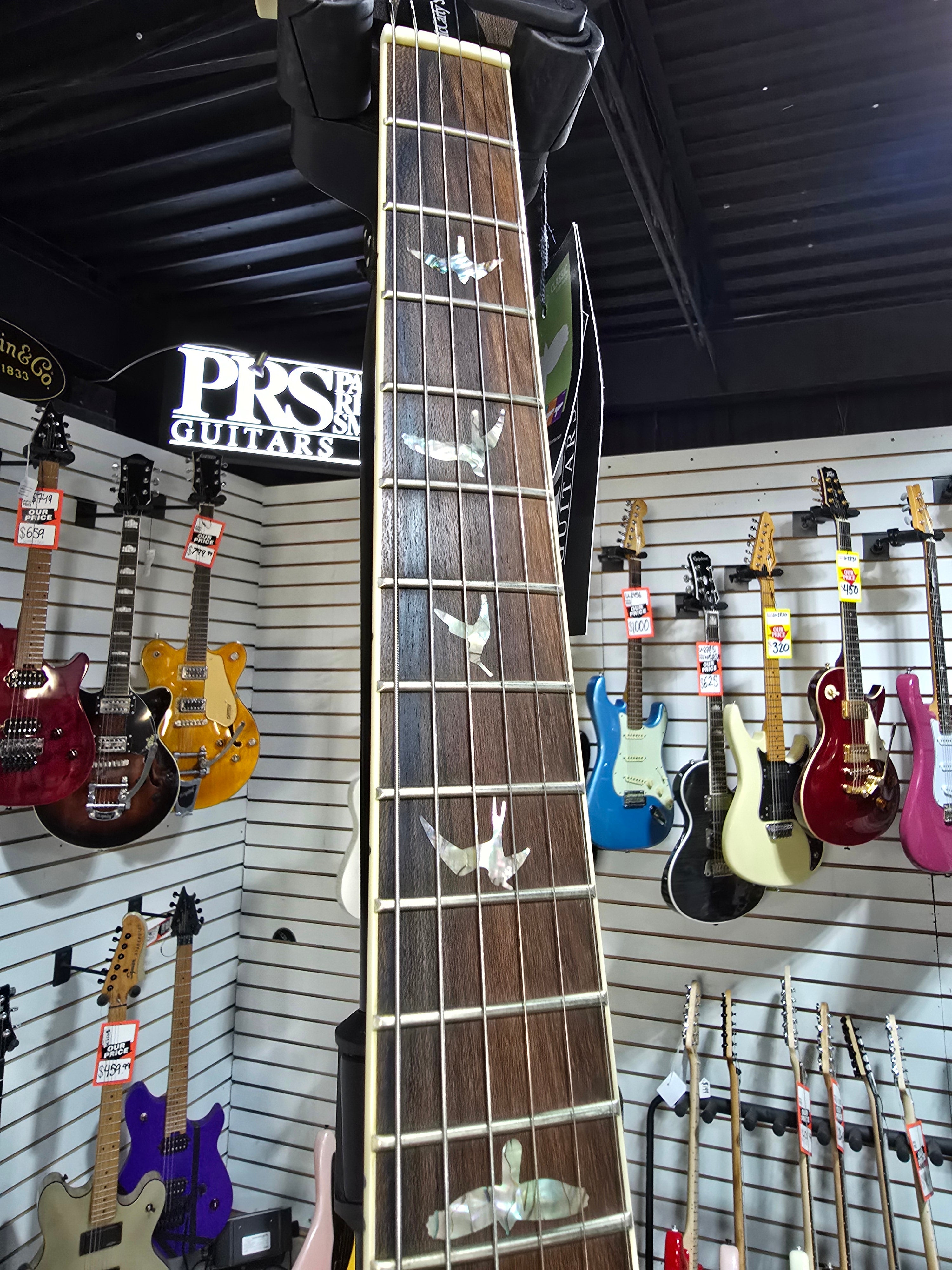 Wood Library McCarty Singlecut 594 - Custom Color Satin Platinum w/Paisley Case #627 GET PLEK'D!