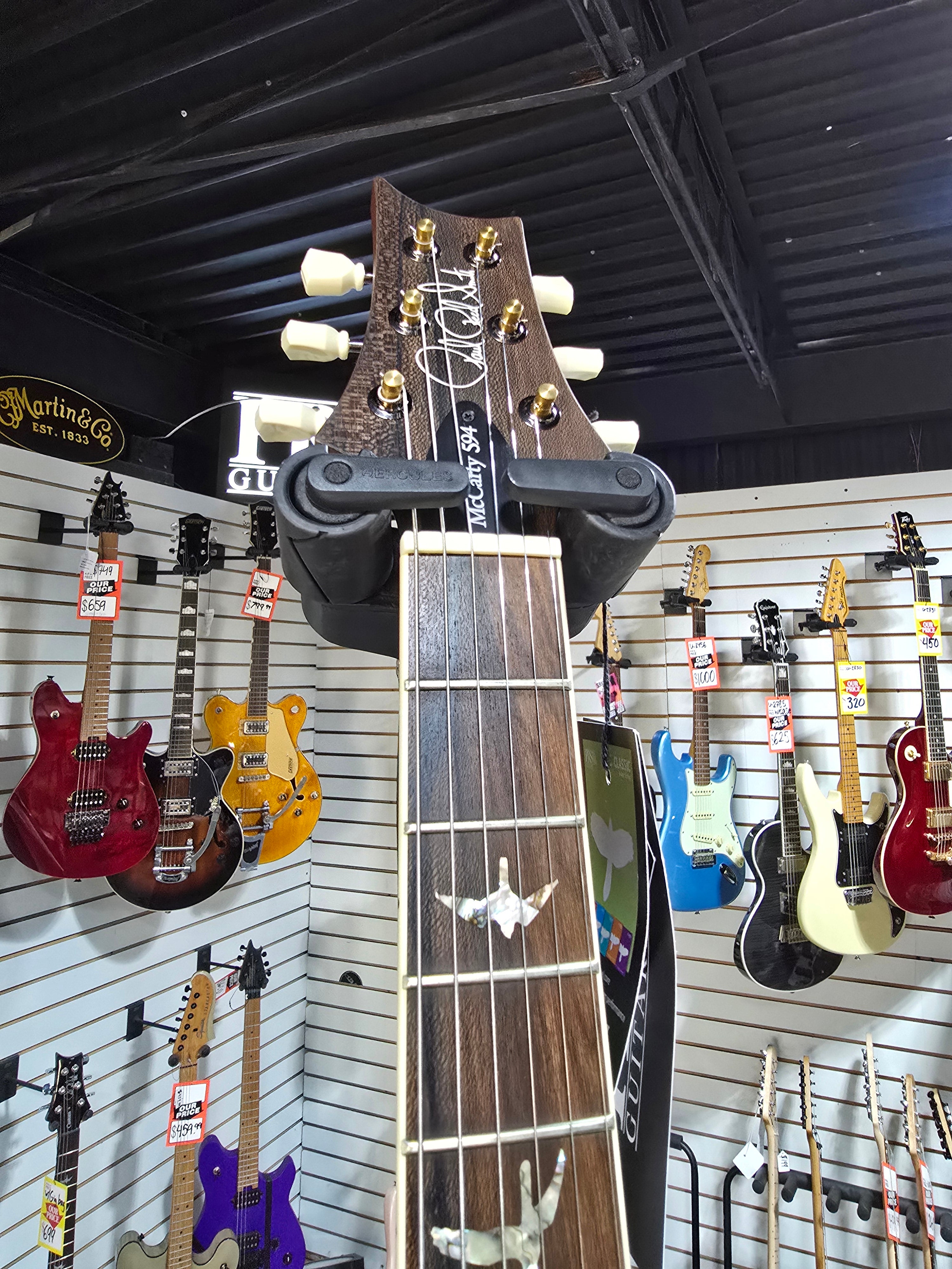 Wood Library McCarty Singlecut 594 - Custom Color Satin Platinum w/Paisley Case #627 GET PLEK'D!