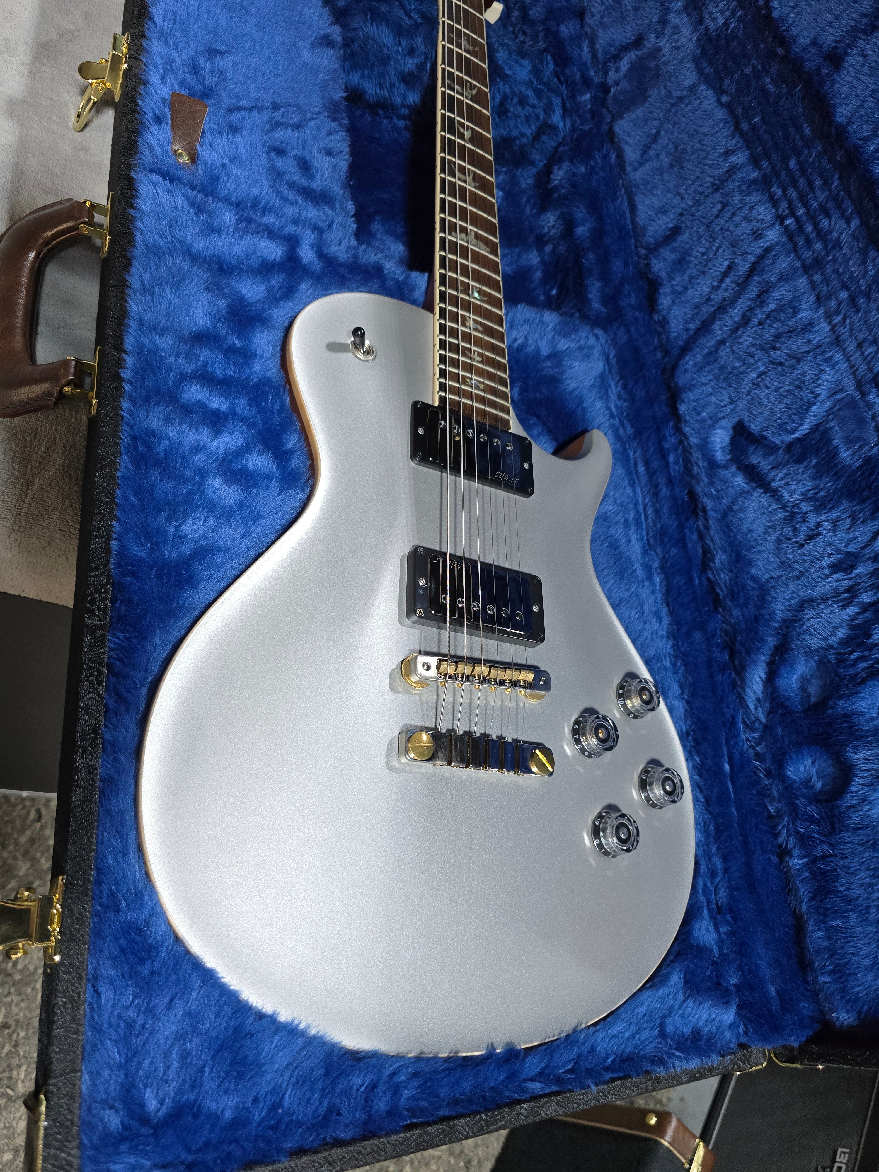 Wood Library McCarty Singlecut 594 - Custom Color Satin Platinum w/Paisley Case #627 GET PLEK'D!